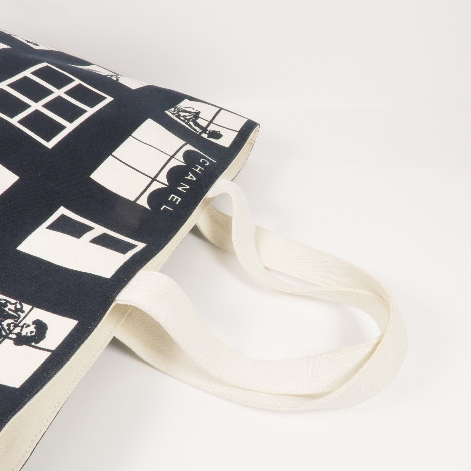 CHANEL 帆布Tote Bag金扣手挽袋