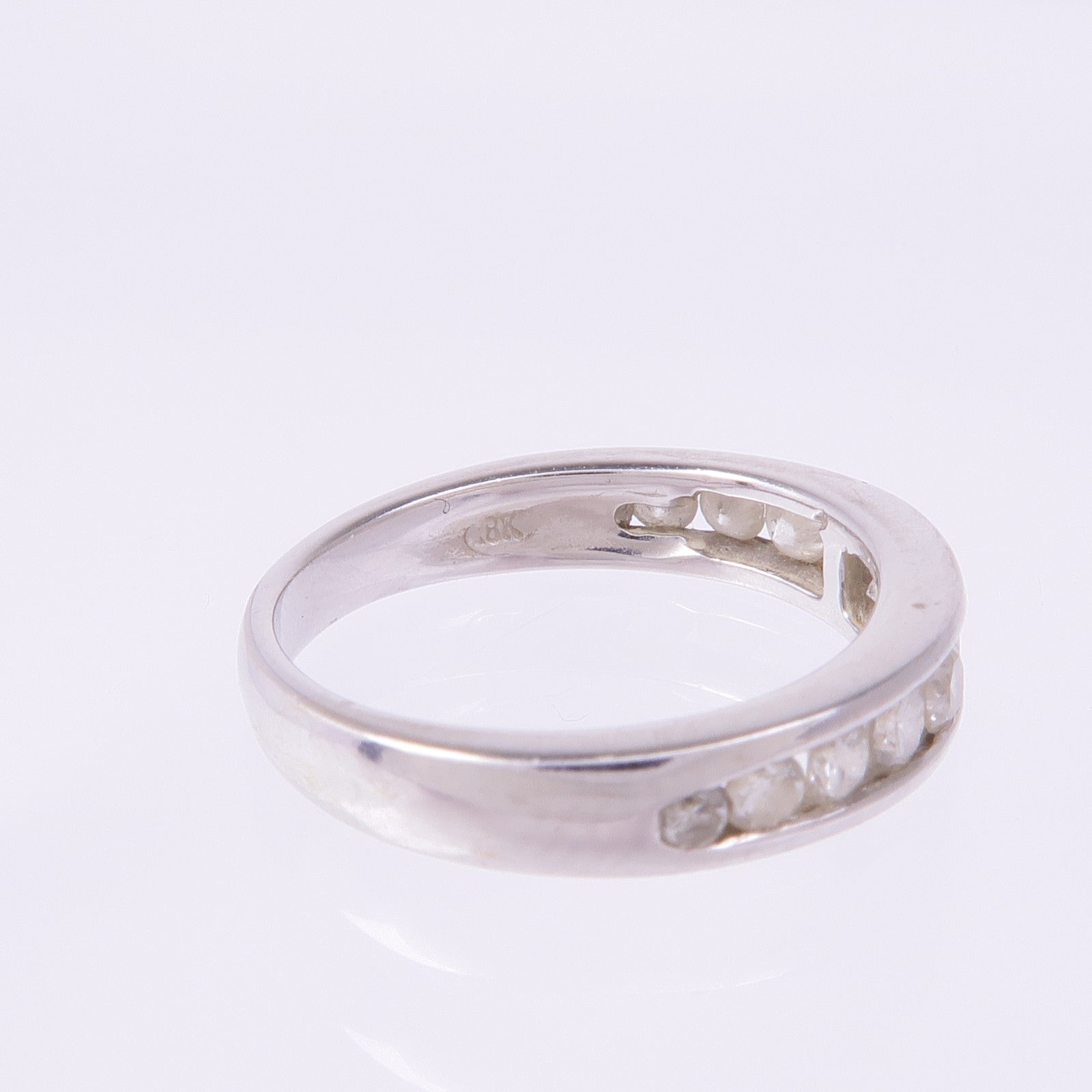 JEWELRY 【激減優惠】18K白金Diamond Ring鑽石戒指US#4.5
