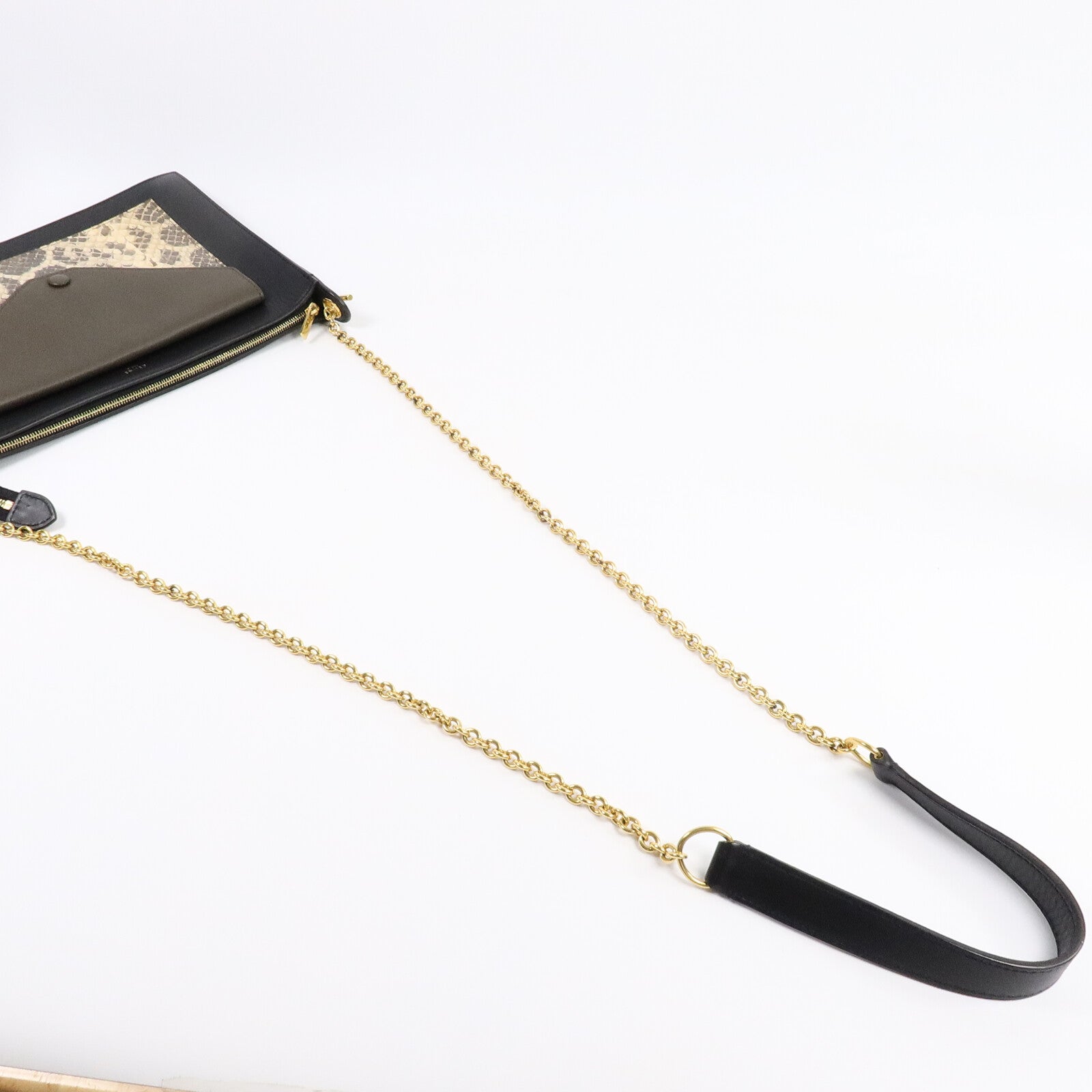 CELINE 牛皮皮革Tricolor Pocket Envelope Pouch Bag肩背袋