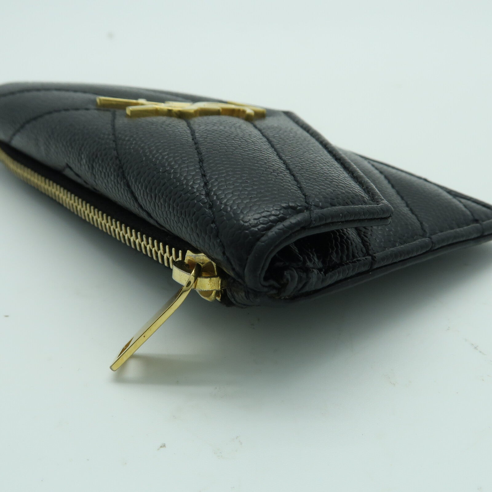 SAINT LAURENT 牛皮皮革Card case金扣卡片套