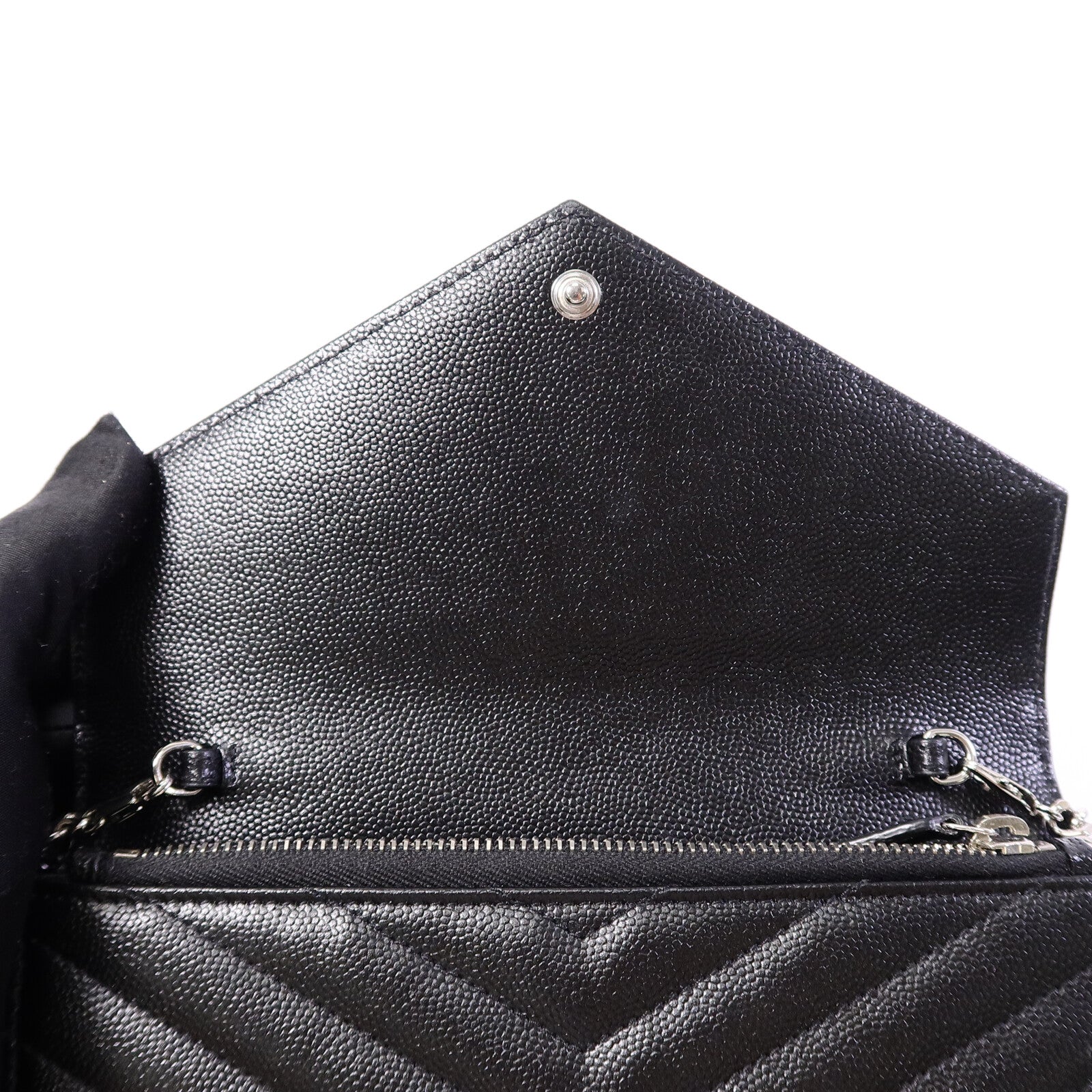 SAINT LAURENT 牛皮皮革Wallet On Chain鏈帶肩背袋