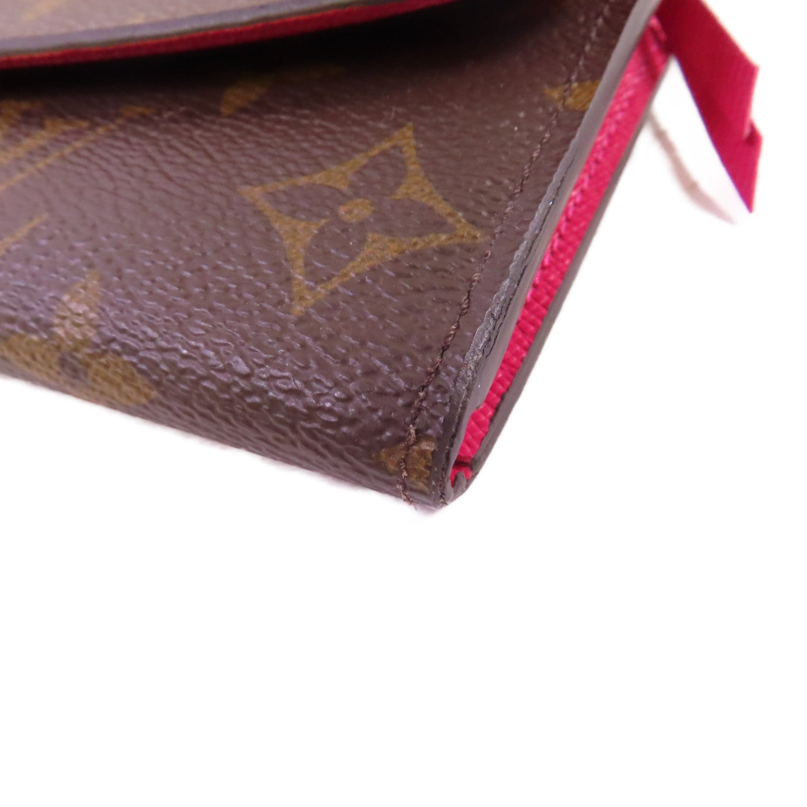 LOUIS VUITTON Monogram Emilie Long wallet金扣長錢包啡色/粉紅色