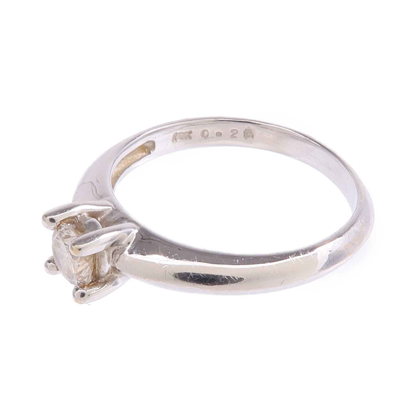 JEWELRY 【激減優惠】18K白金Diamond Ring鑽石戒指US#5