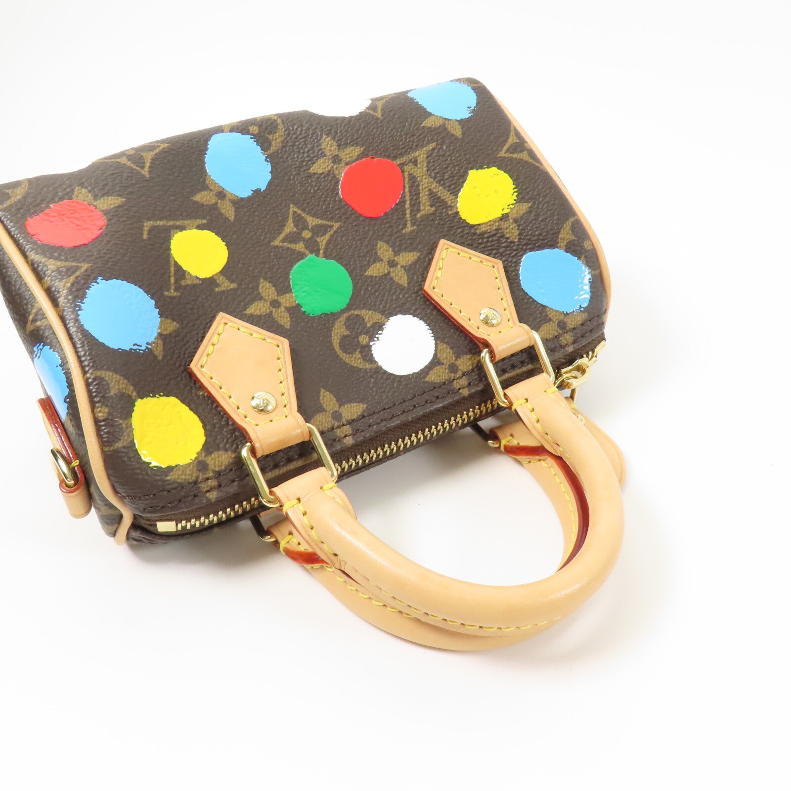 LOUIS VUITTON Monogram LV X YK Nano Speedy手挽肩背兩用袋