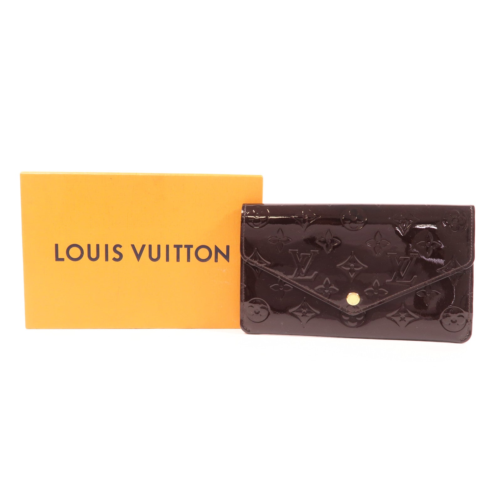 LOUIS VUITTON 【激減優惠】Vernis Porte Feuille Sara金扣長錢包