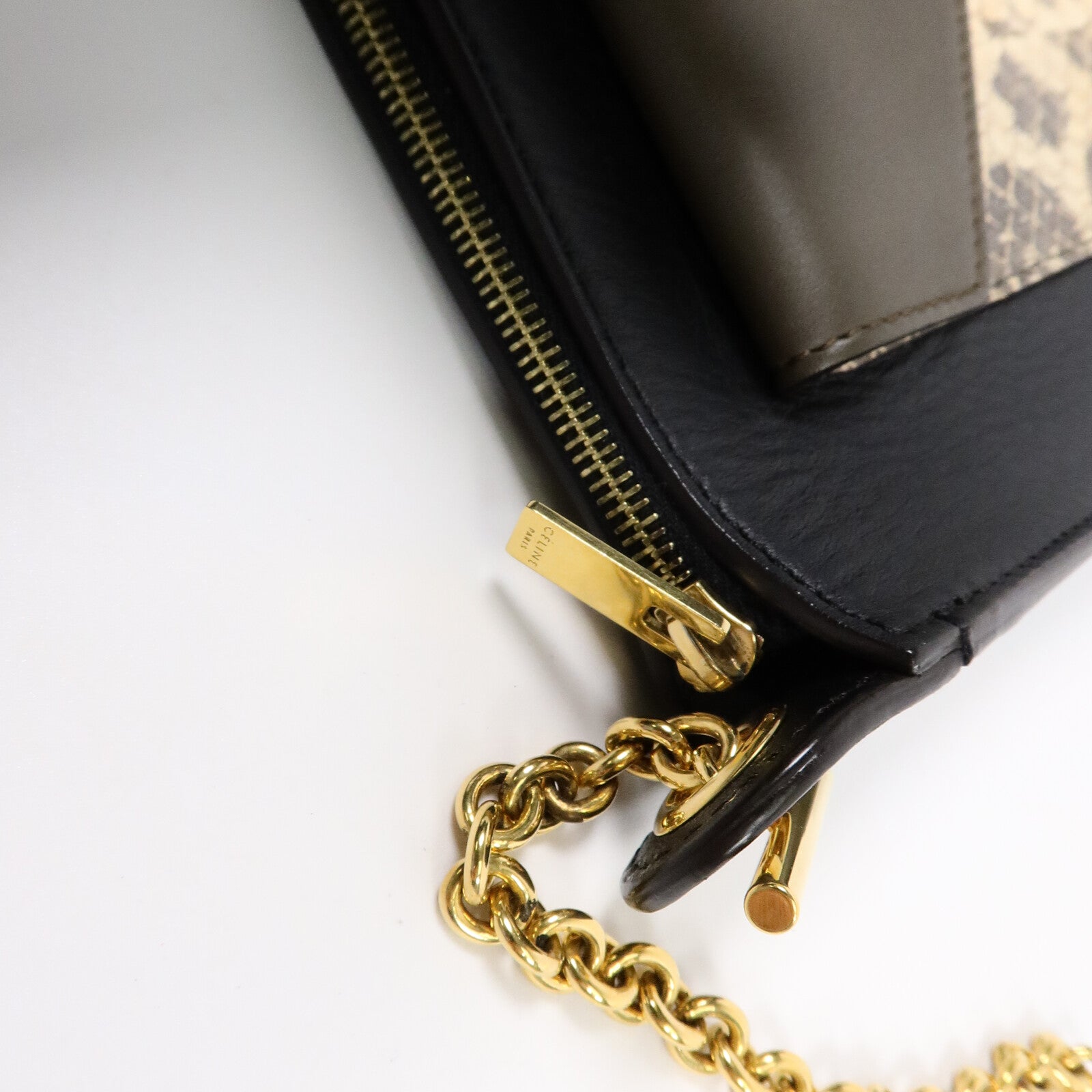 CELINE 牛皮皮革Tricolor Pocket Envelope Pouch Bag肩背袋