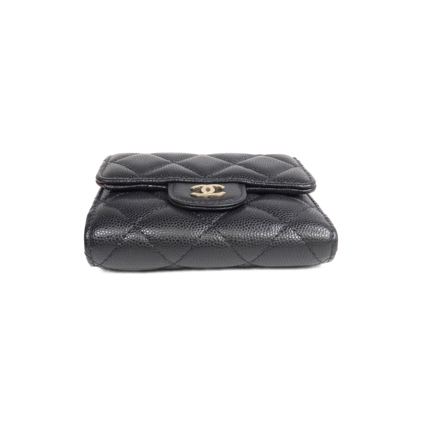 CHANEL 牛皮皮革Wallet金扣錢包