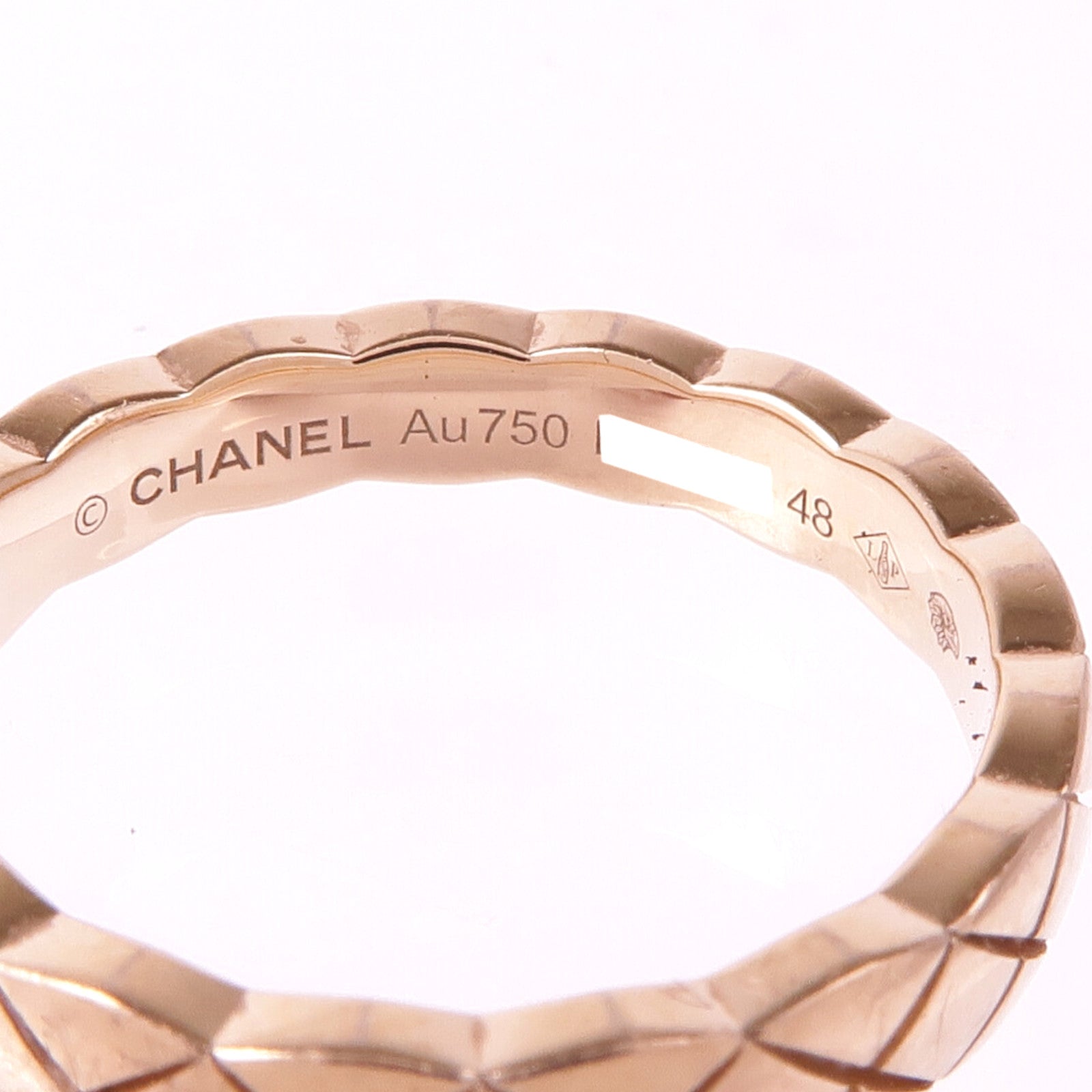 CHANEL 18K玫瑰金Coco Crush戒指Chanel#48/US#4.25