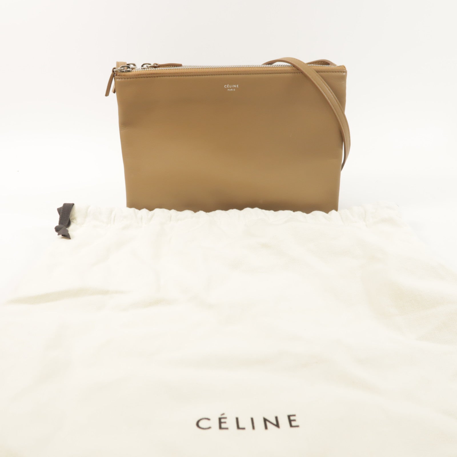 CELINE 羊皮皮革Trio Large肩背袋