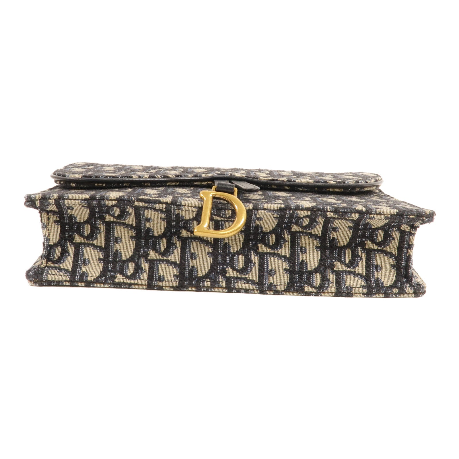 Dior 帆布Saddle Wallet On Chain鏈帶肩背袋