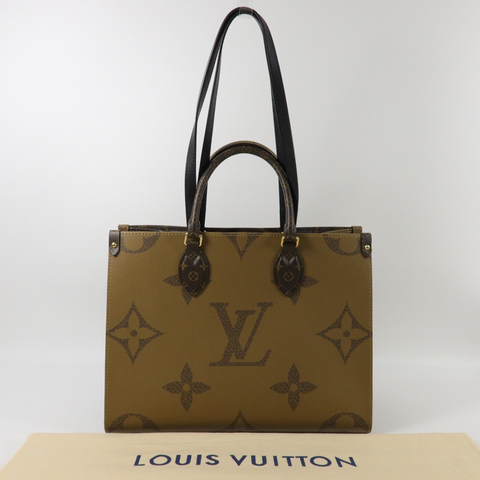LOUIS VUITTON Monogram Giant On The Go MM手挽肩背兩用袋