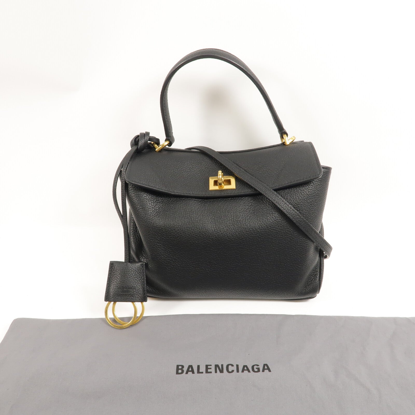 BALENCIAGA 牛皮皮革Mini Rodeo手挽肩背兩用袋