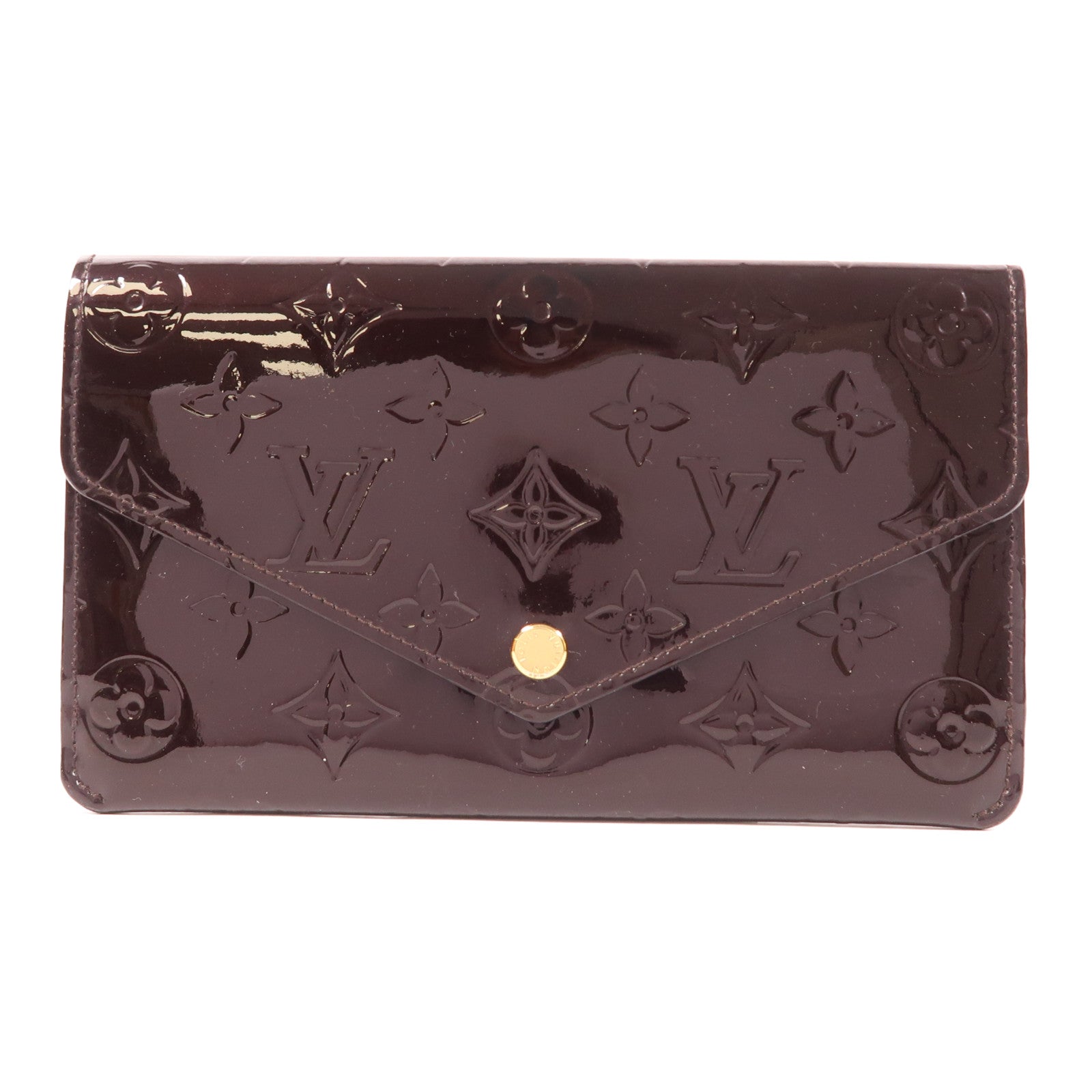 LOUIS VUITTON 【激減優惠】Vernis Porte Feuille Sara金扣長錢包