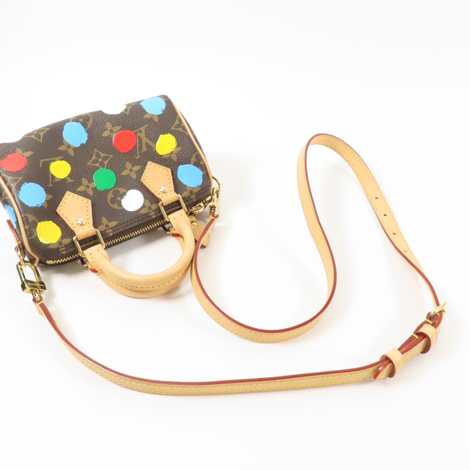 LOUIS VUITTON Monogram LV X YK Nano Speedy手挽肩背兩用袋