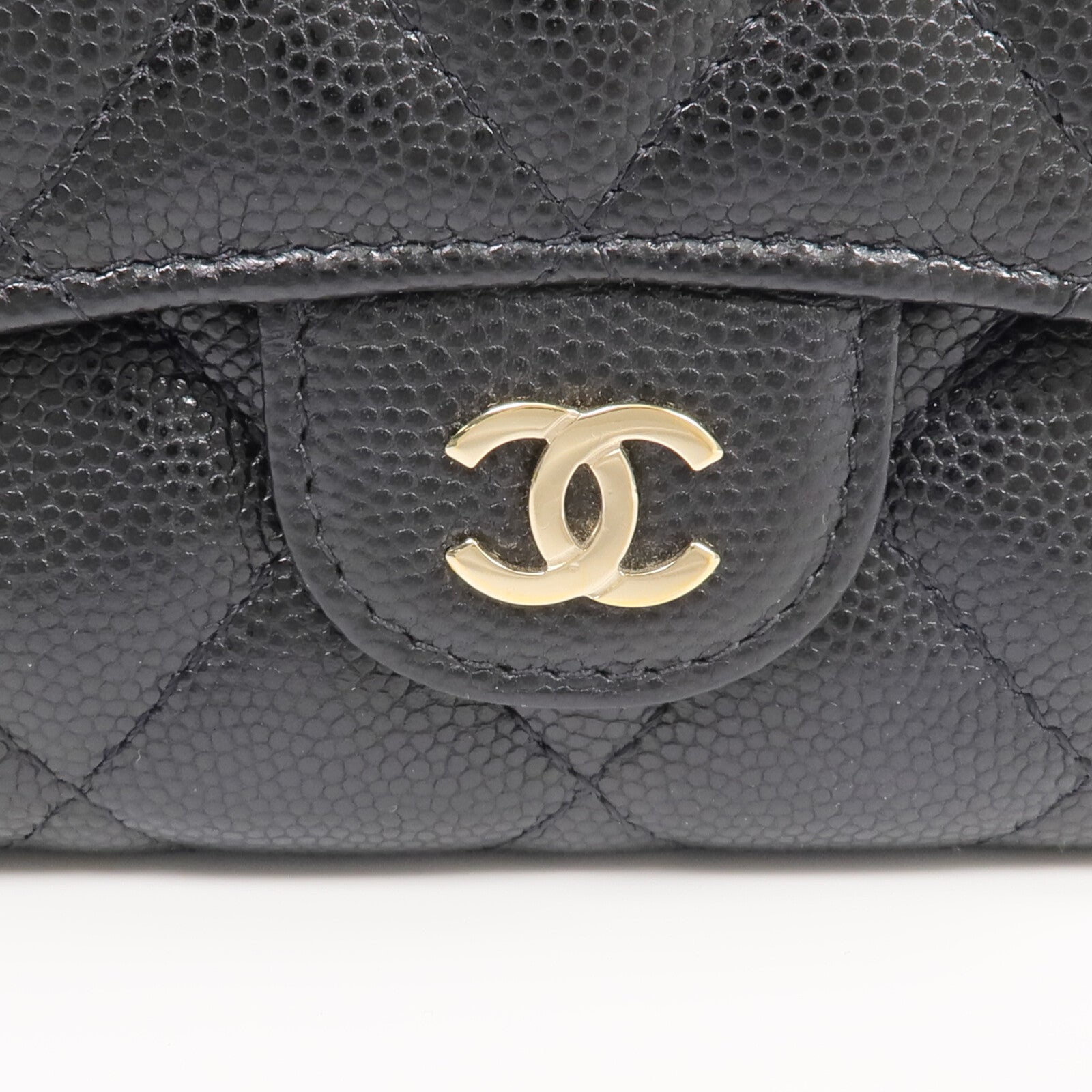 CHANEL 牛皮皮革Wallet金扣錢包