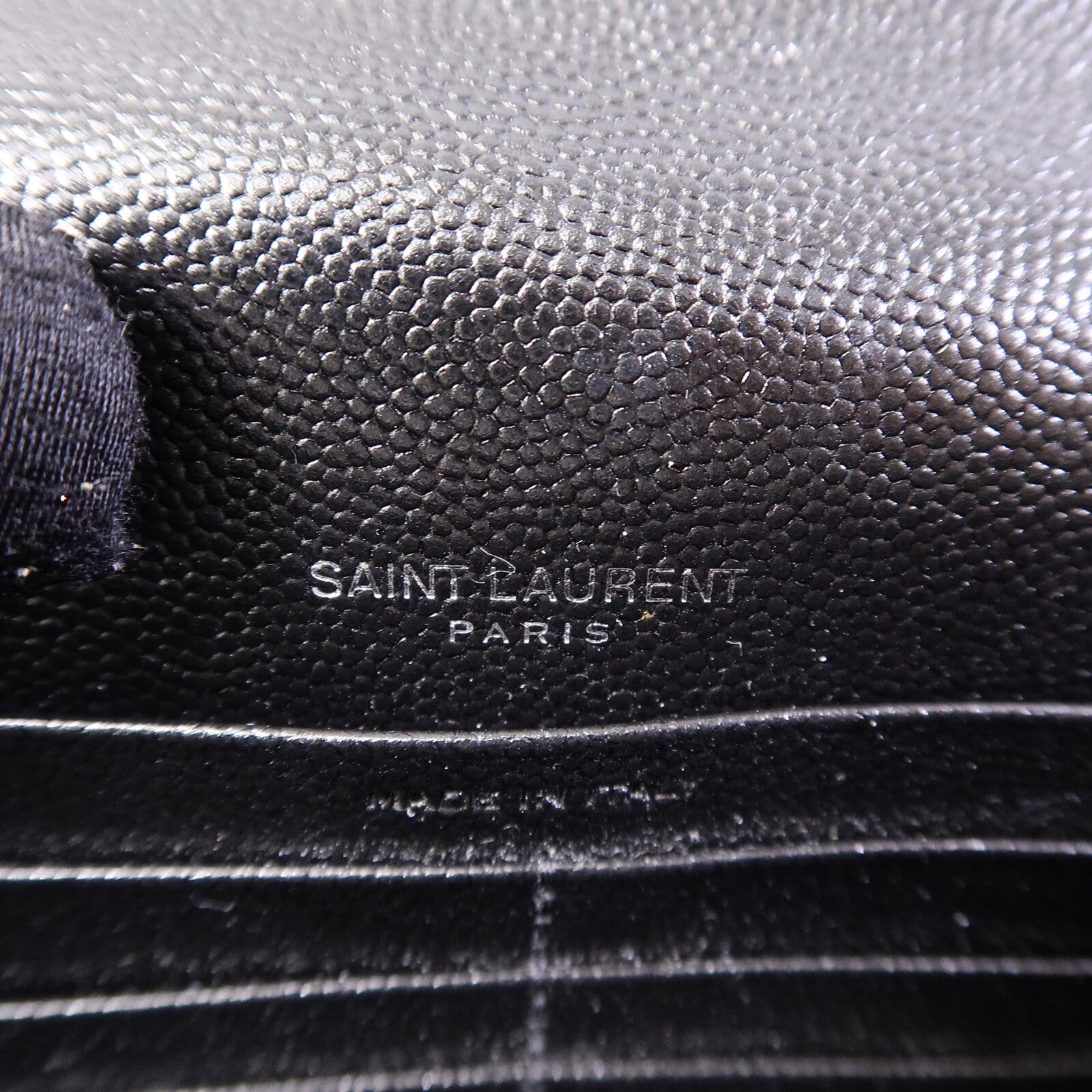 SAINT LAURENT 牛皮皮革Wallet On Chain鏈帶肩背袋