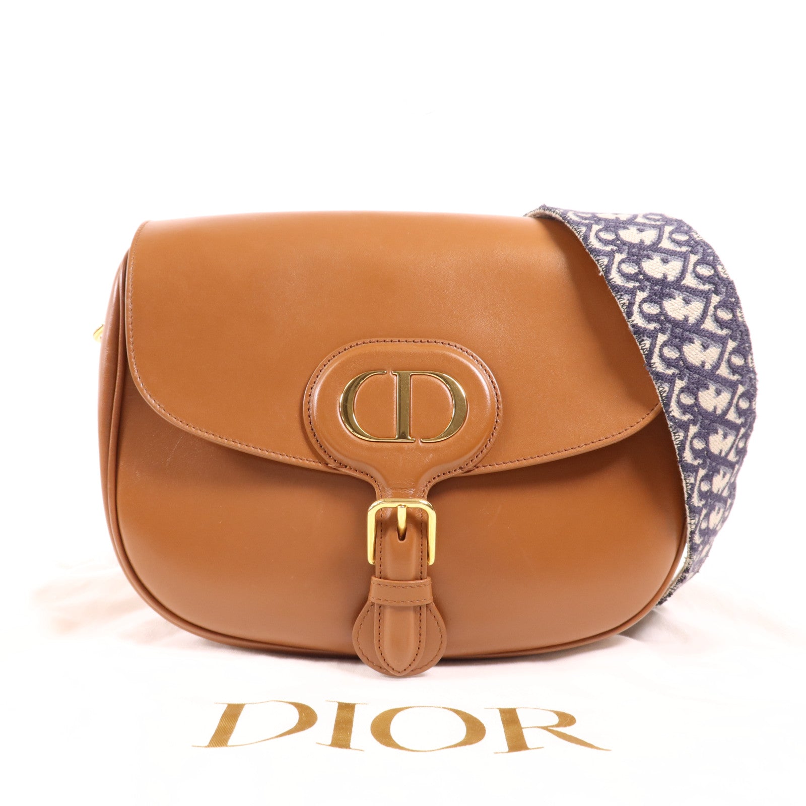 Dior 【激減優惠】牛皮皮革Bobby Large金扣肩背袋