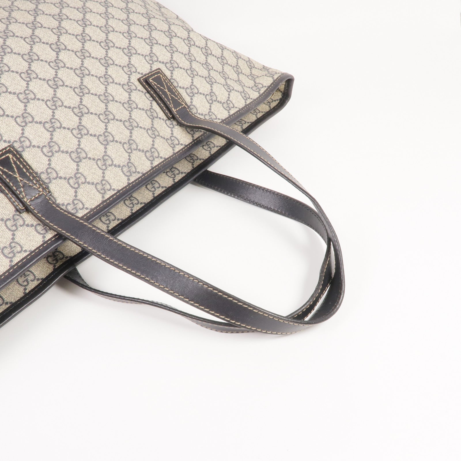 GUCCI 塗層帆布Shoulder Tote銀扣肩背袋/手挽袋