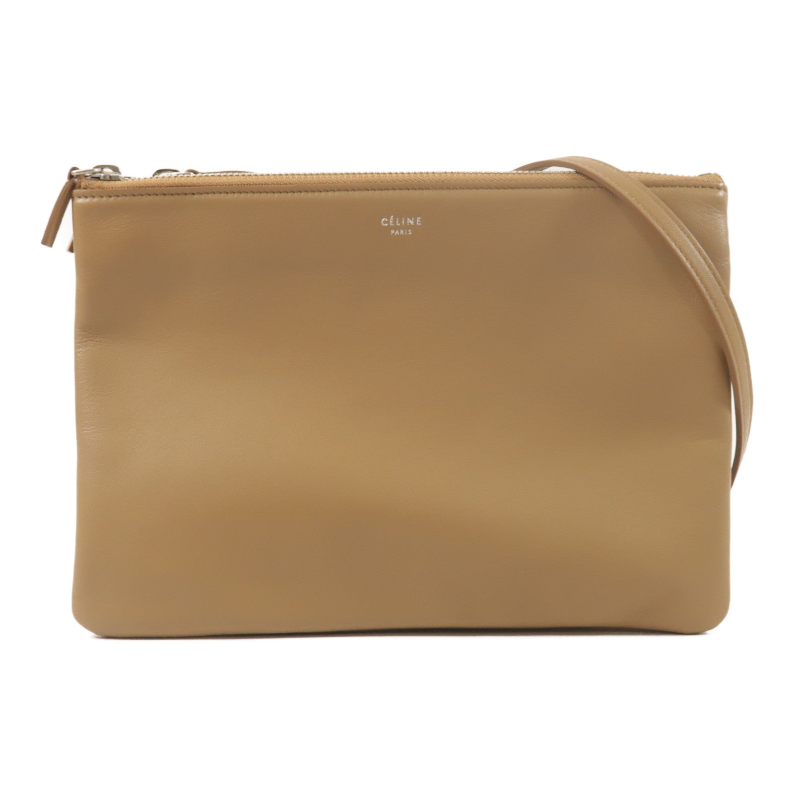 CELINE 羊皮皮革Trio Large肩背袋