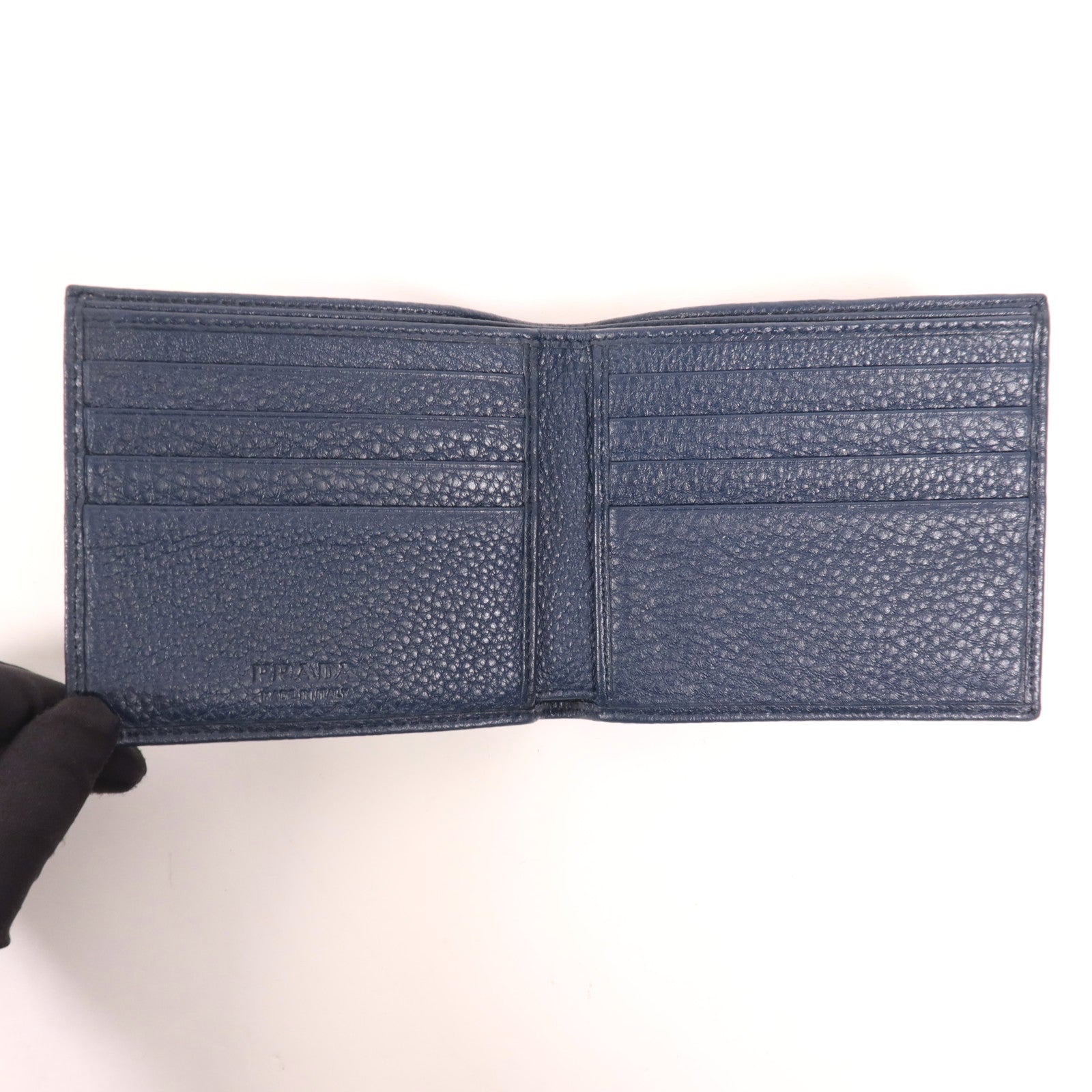 PRADA 【激減優惠】牛皮皮革Fold Wallet錢包