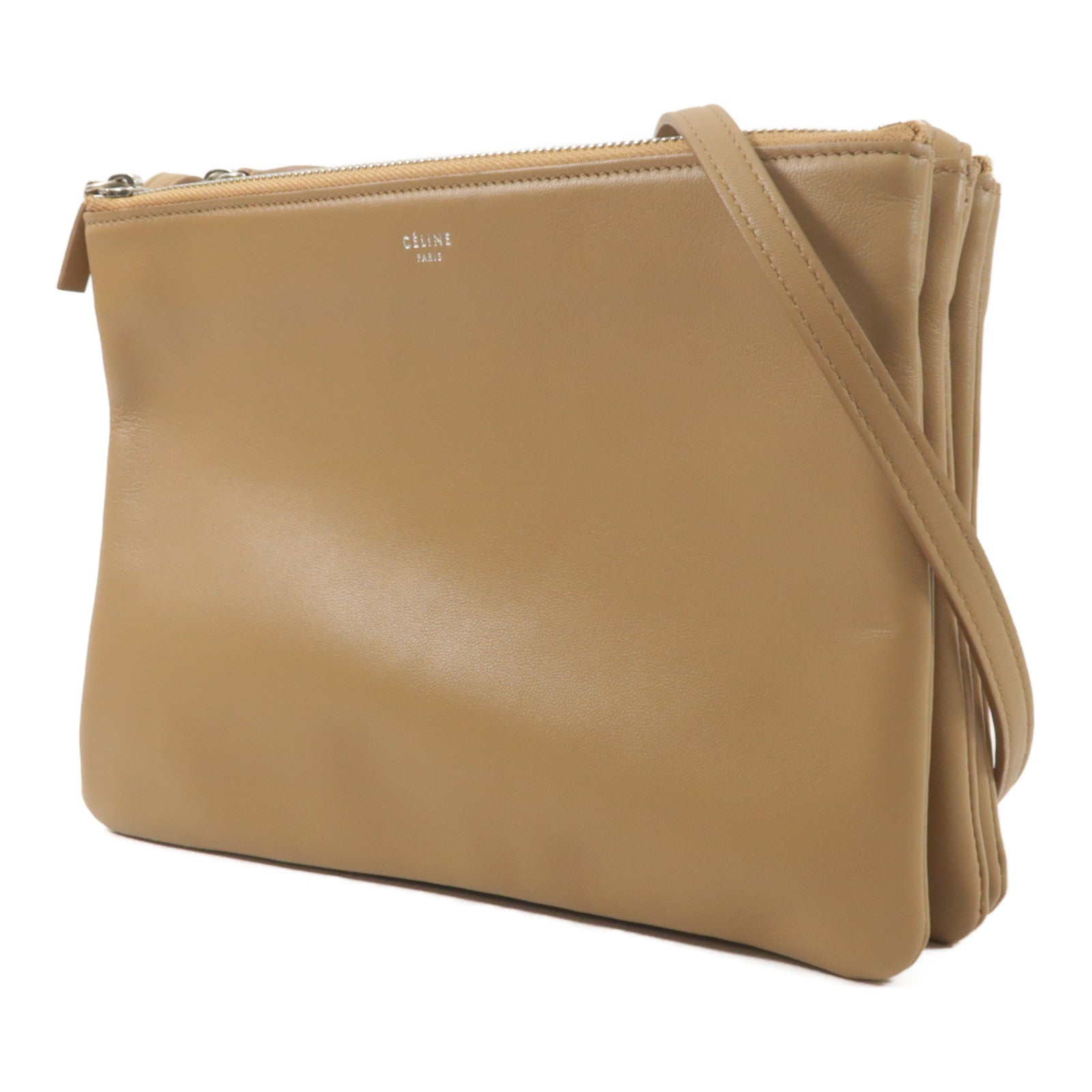 CELINE 羊皮皮革Trio Large肩背袋