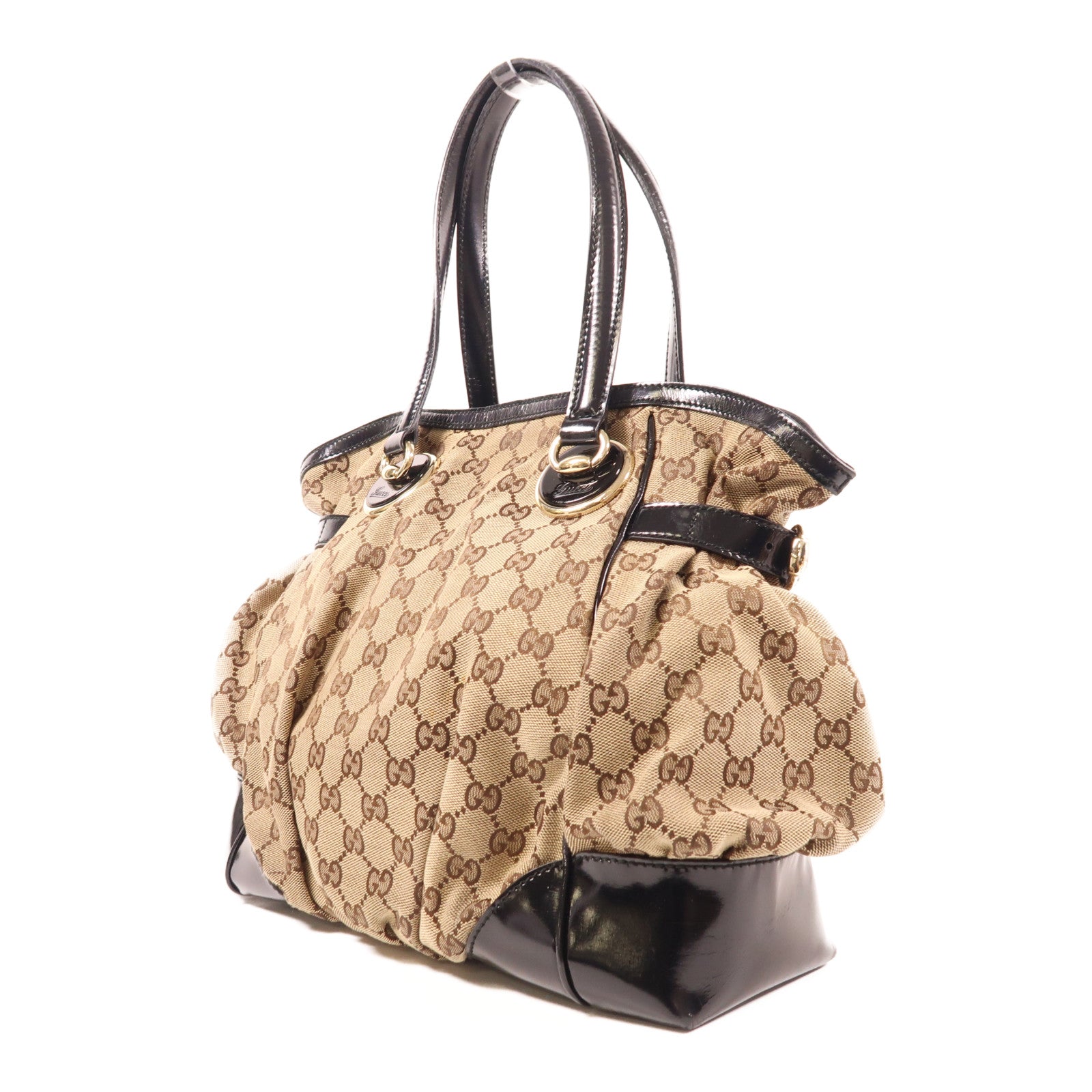 GUCCI 帆布Shoulder Bag金扣肩背袋