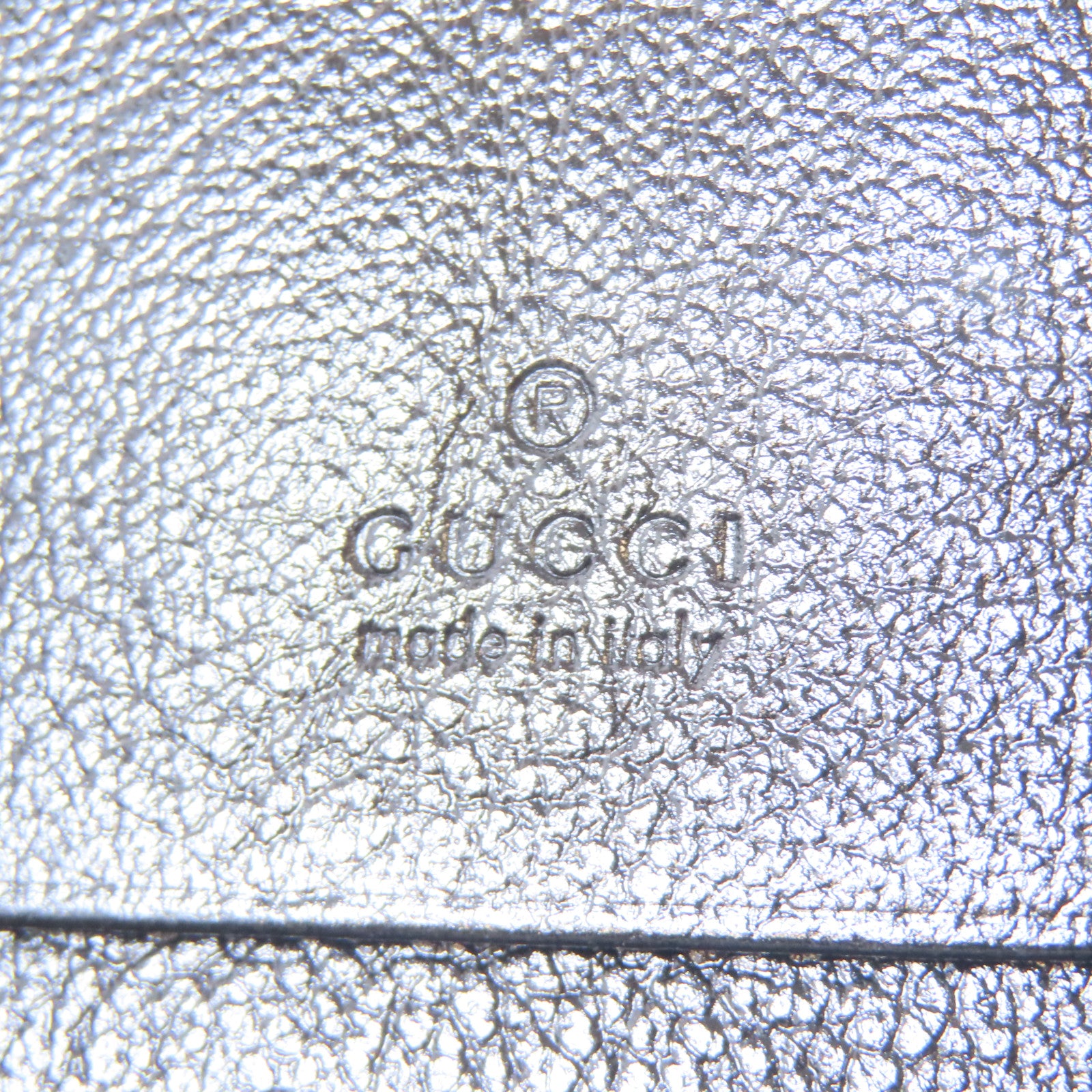 GUCCI 斜紋牛皮皮革Wallet金扣錢包黑色/紅色
