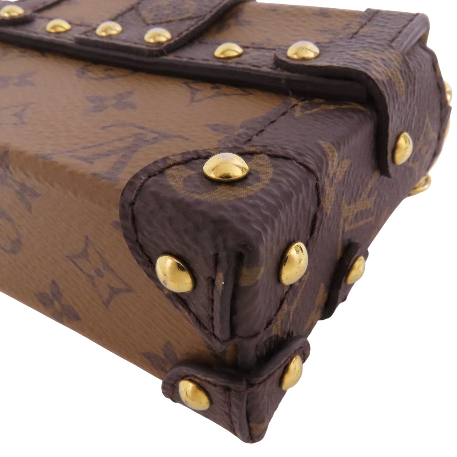 LOUIS VUITTON Monogram Mini Essential Trunk金扣鏈帶肩背袋