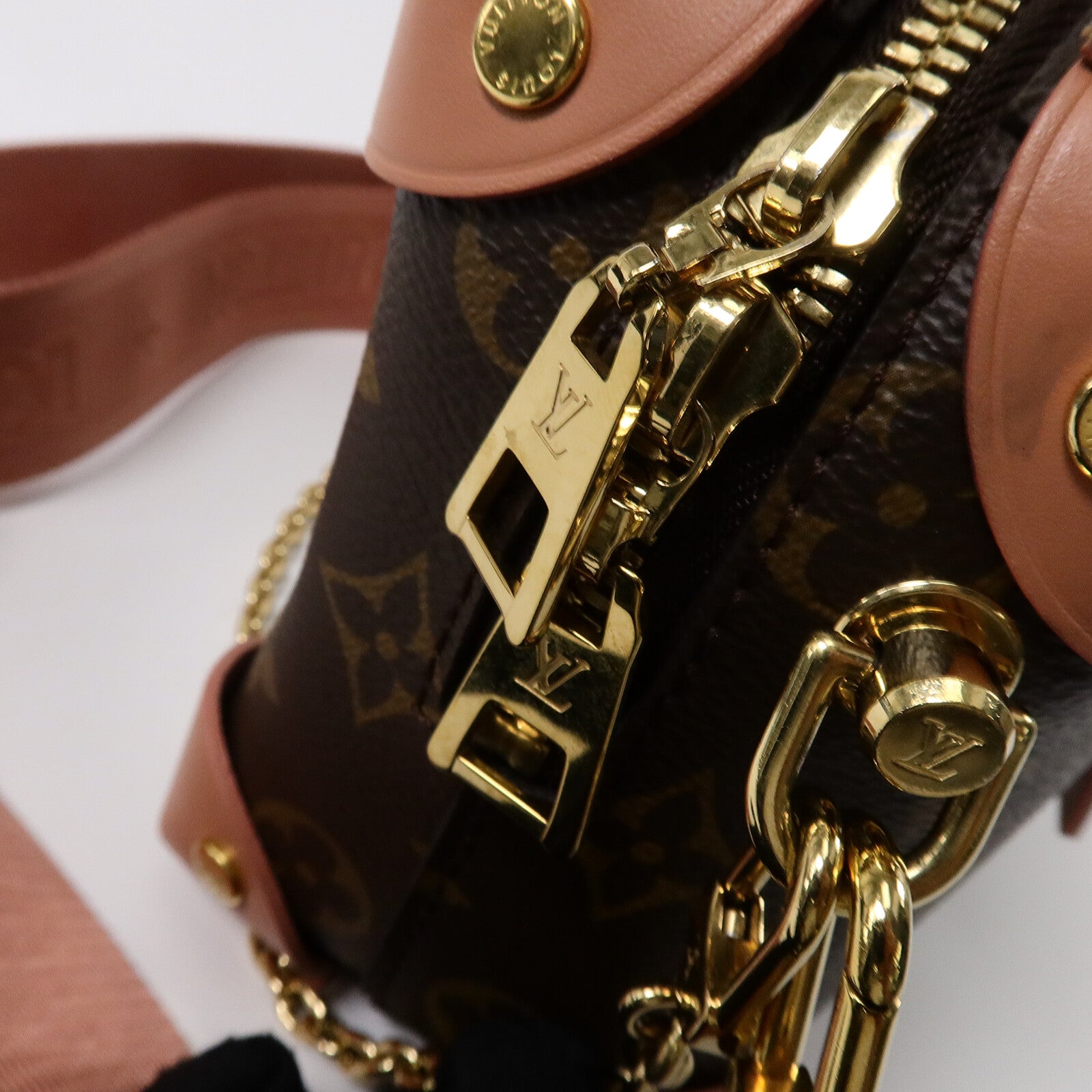LOUIS VUITTON Monogram Petite Malle Souple手挽肩背兩用袋