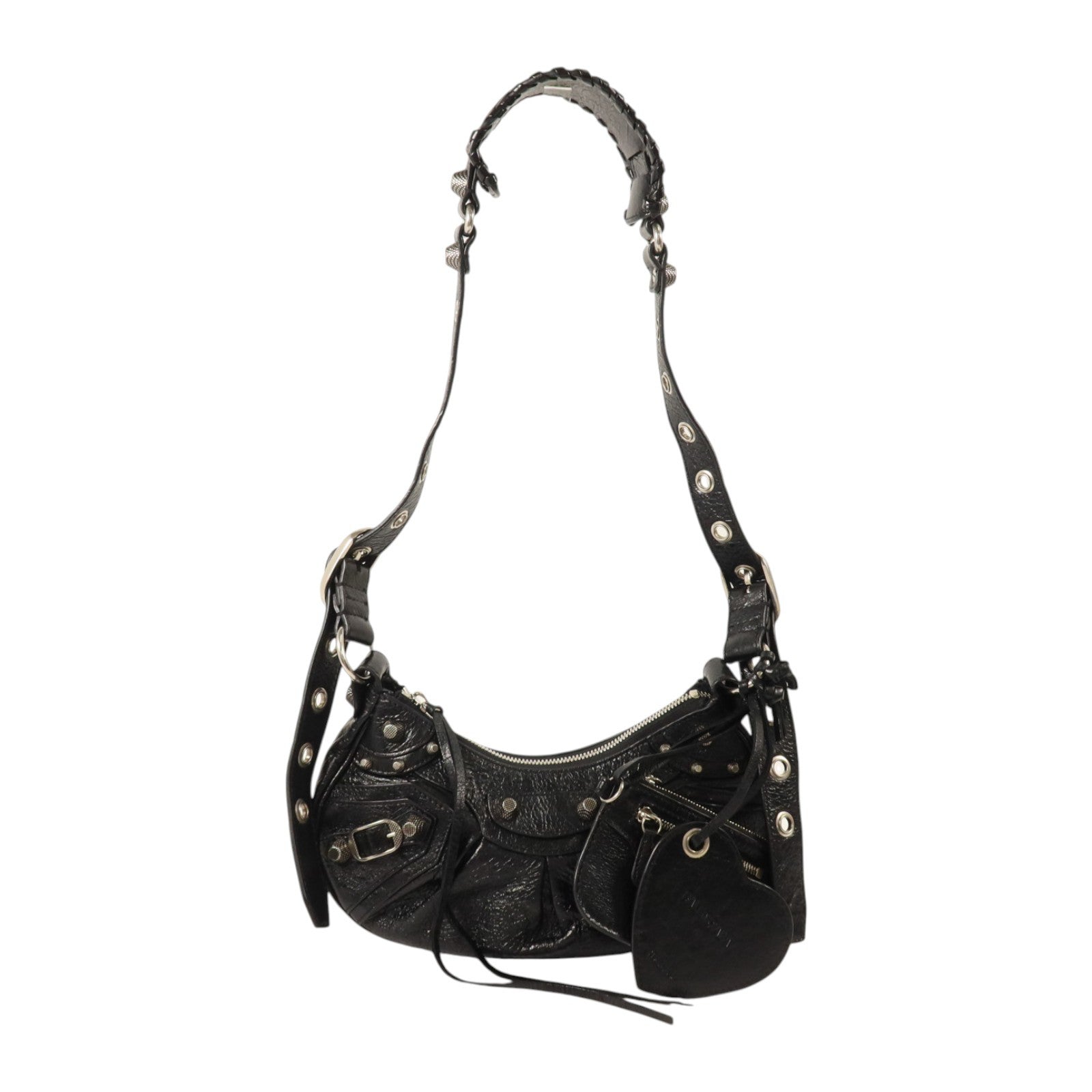 BALENCIAGA 牛皮皮革Le Cagole XS銀扣手挽肩背兩用袋