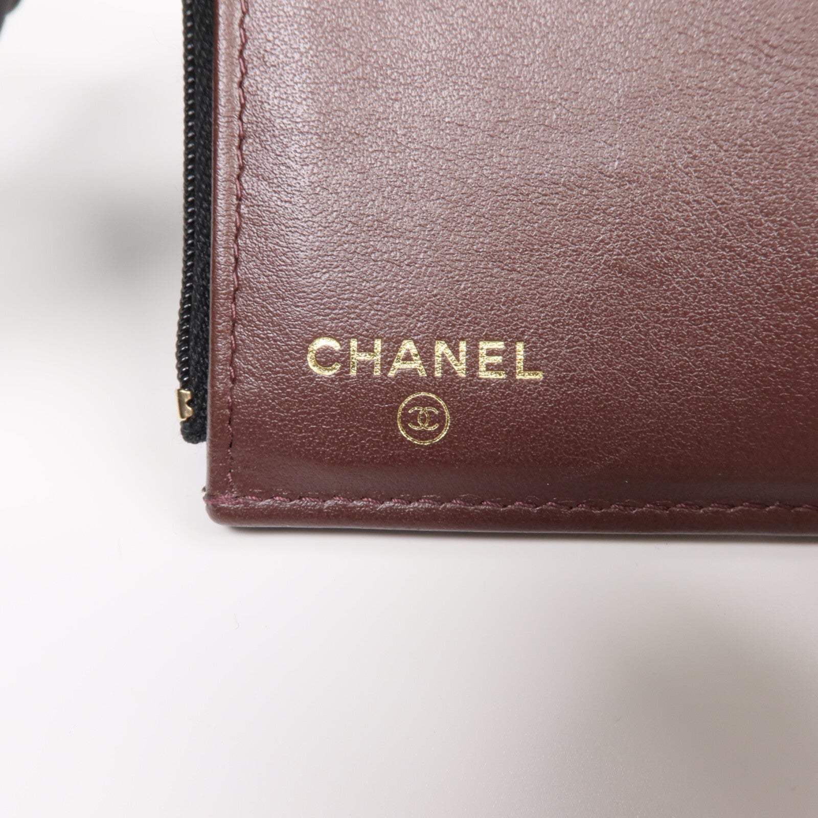 CHANEL 牛皮皮革Wallet金扣錢包