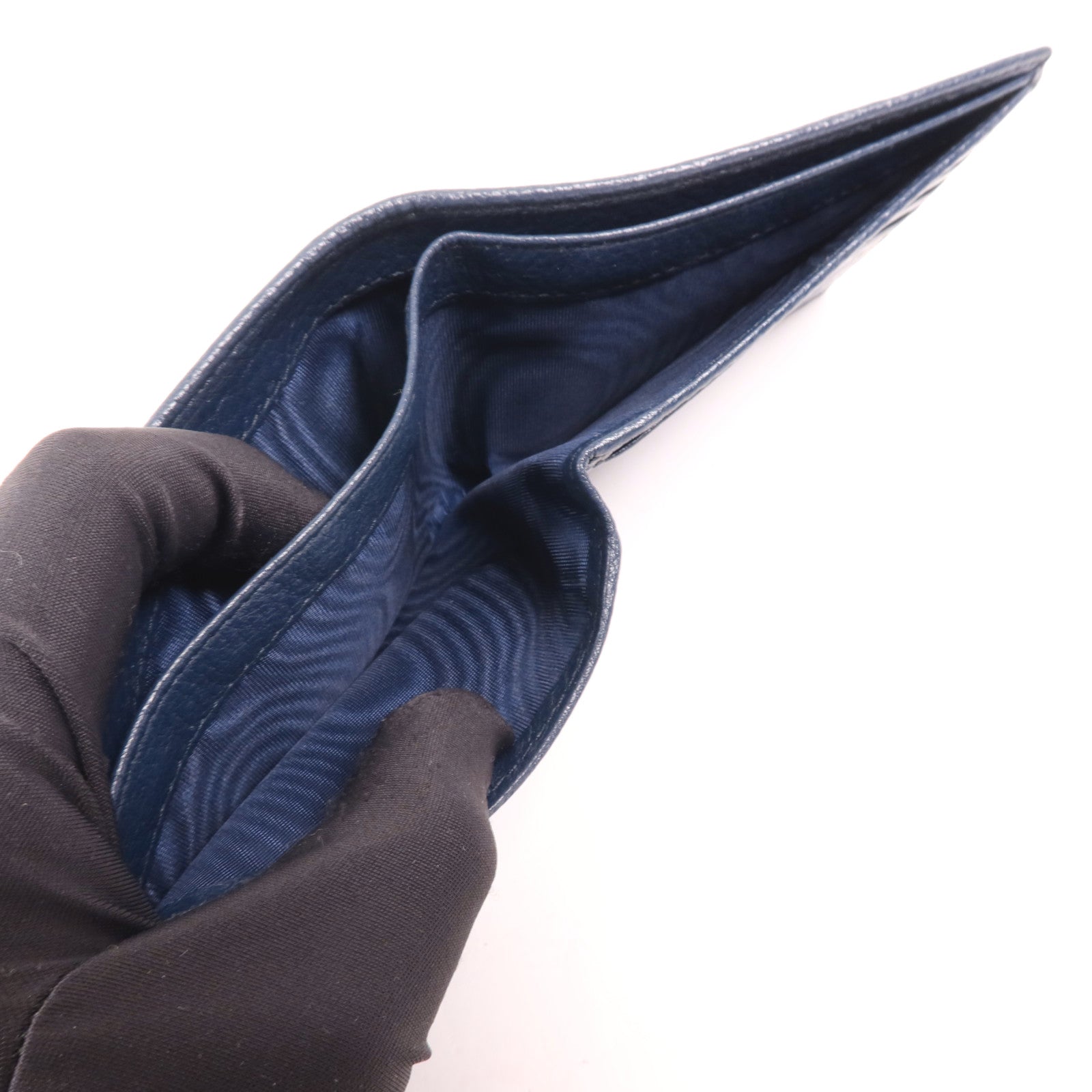 PRADA 【激減優惠】牛皮皮革Fold Wallet錢包