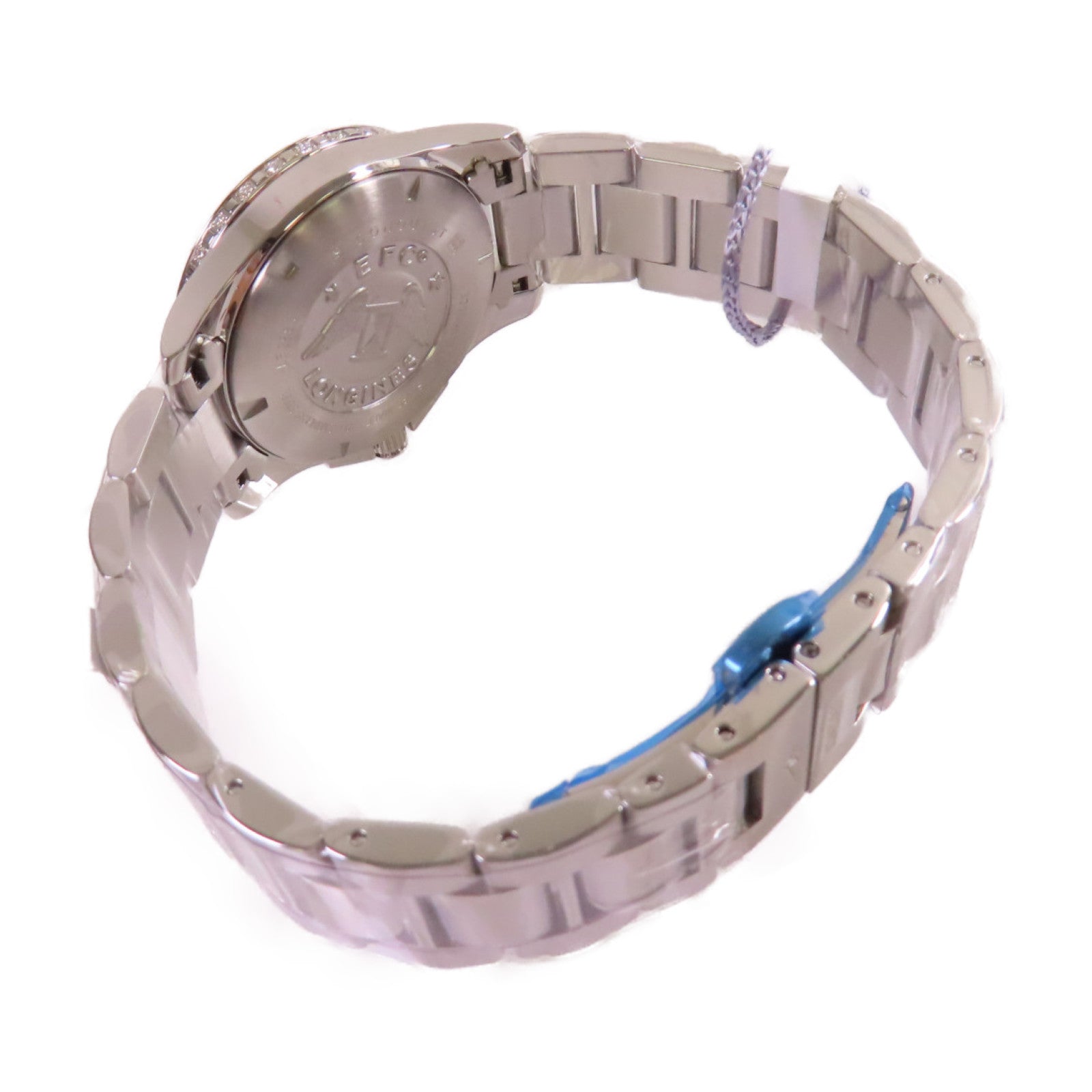 LONGINES Conquest White Pearl & Diamonds Watch不鏽鋼/鑽石石英機芯手錶貝殼色