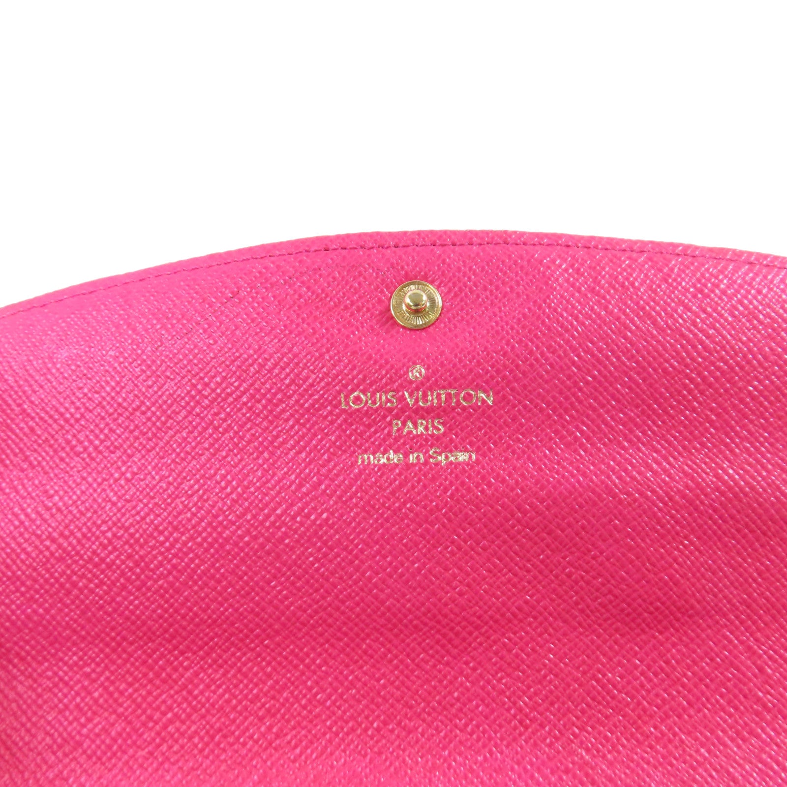 LOUIS VUITTON Monogram Emilie Long wallet金扣長錢包啡色/粉紅色