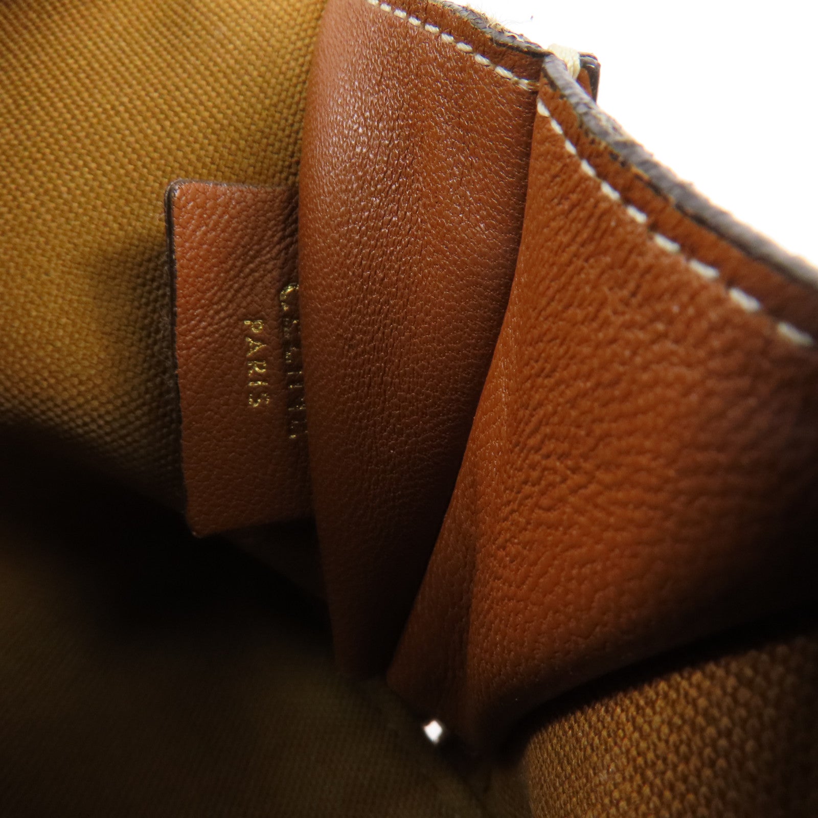 CELINE 塗層帆布Chain Shoulder金扣鏈帶肩背袋