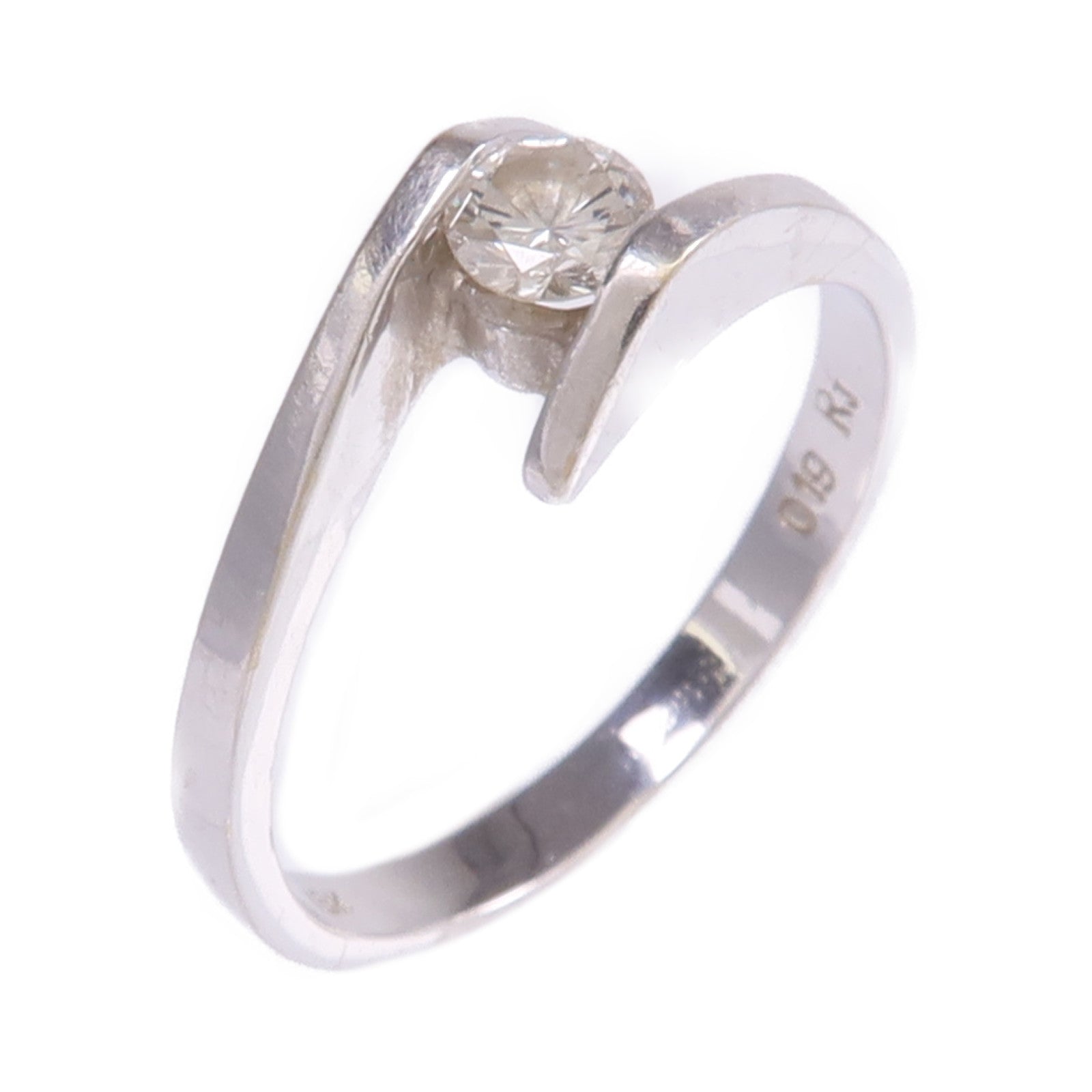 JEWELRY 【激減優惠】18K白金Diamond Ring鑽石戒指US#5