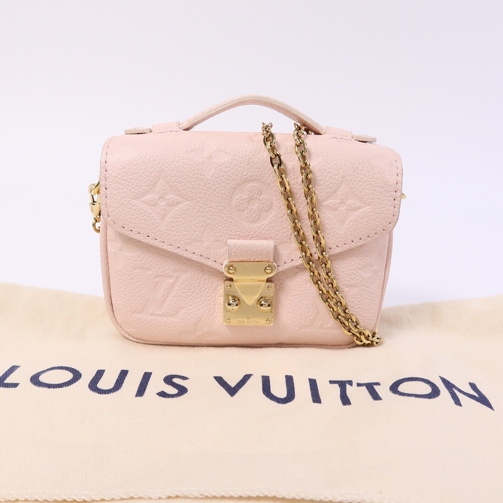 LOUIS VUITTON Monogram Empreinte Micro Metis鏈帶肩背袋