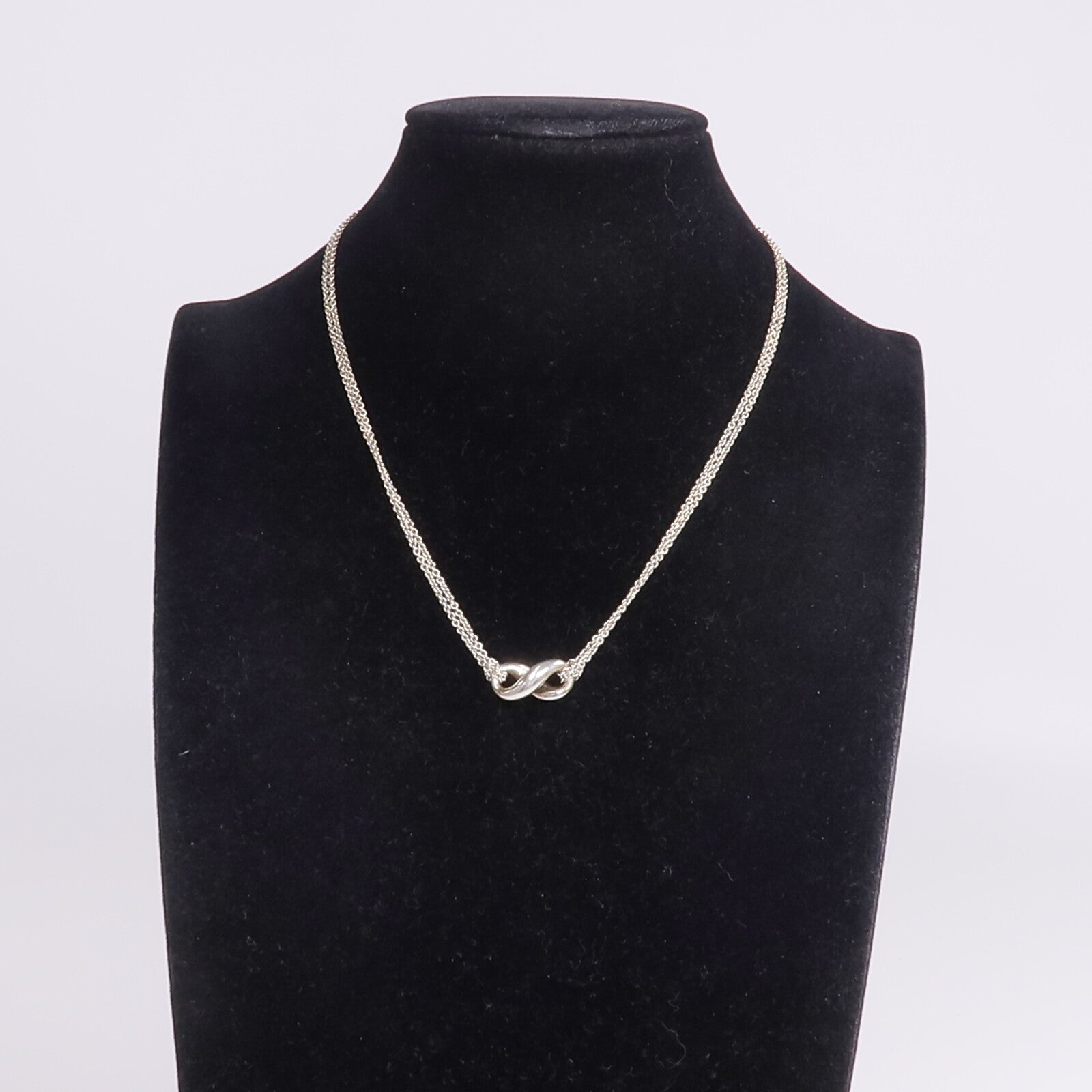TIFFANY＆CO 925純銀Infinity Necklace項鍊