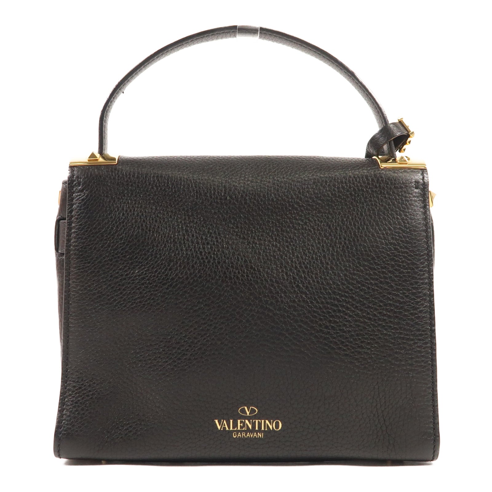 Valentino 牛皮皮革2 Way Shoulder金扣手挽肩背兩用袋