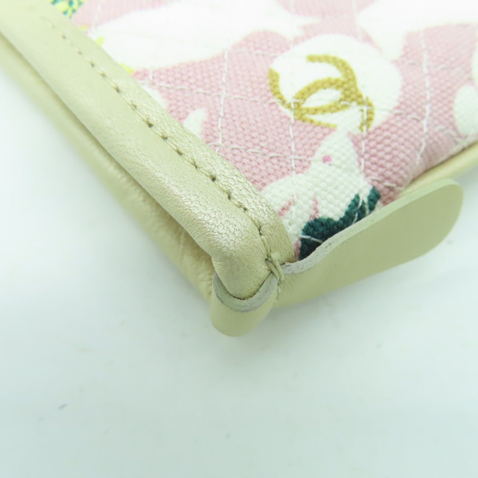CHANEL 【清倉大減價】菱格帆布Clutch金扣手拿包粉紅色