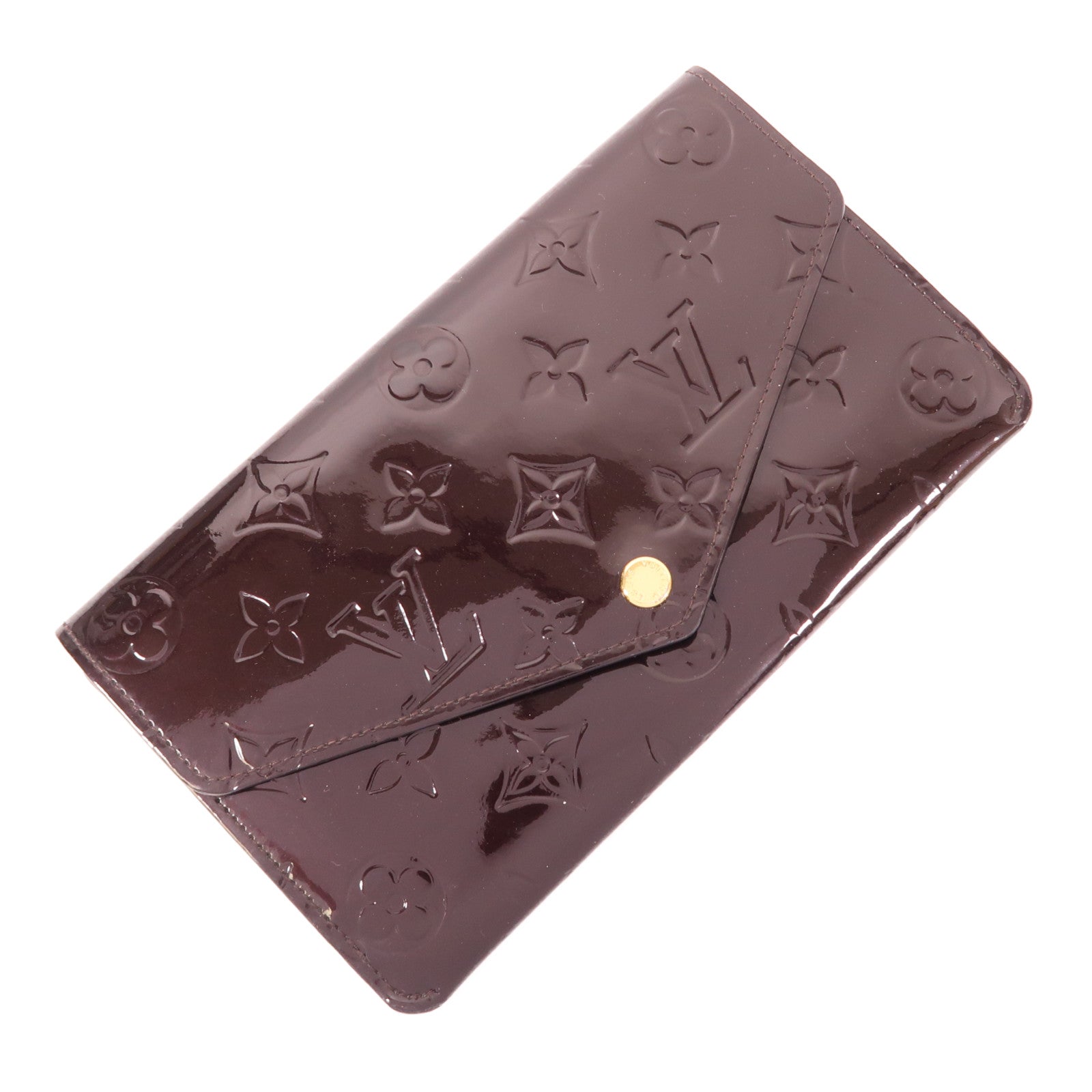 LOUIS VUITTON 【激減優惠】Vernis Porte Feuille Sara金扣長錢包