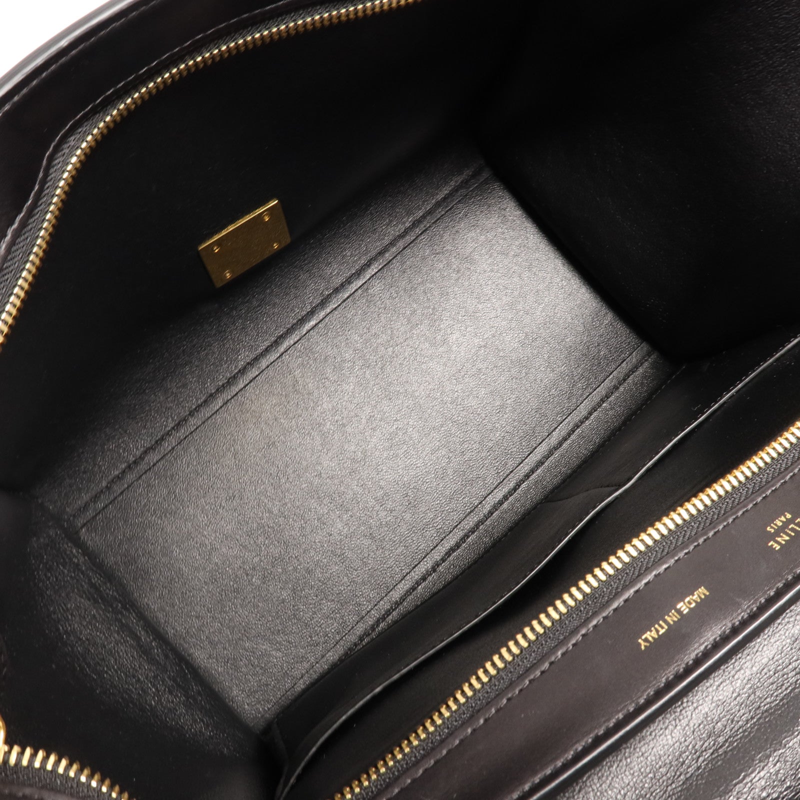 CELINE 牛皮皮革/蛇皮皮革Trapeze Small銀扣手挽肩背兩用袋