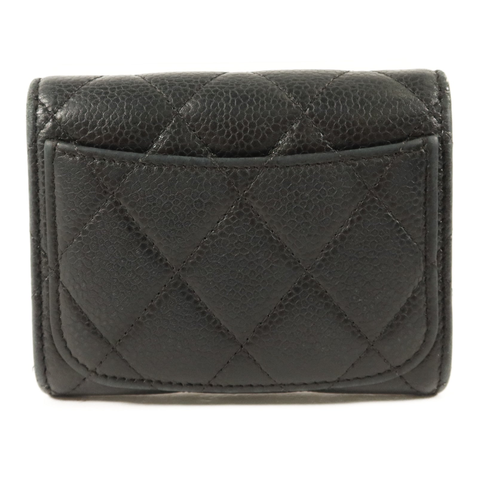 CHANEL 牛皮皮革Card Case銀扣卡片套