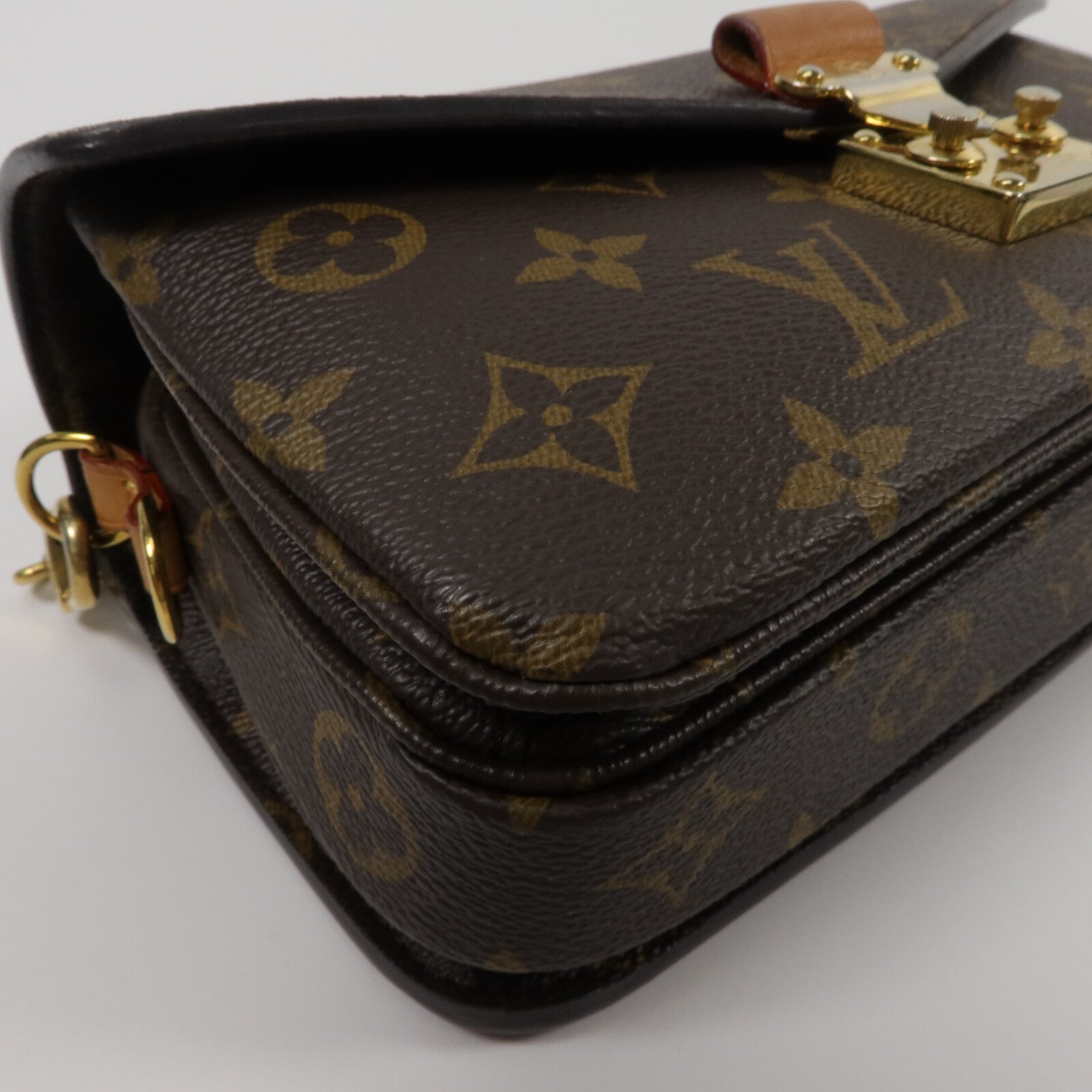 LOUIS VUITTON Monogram Pochette Metis East West金扣手挽肩背兩用袋