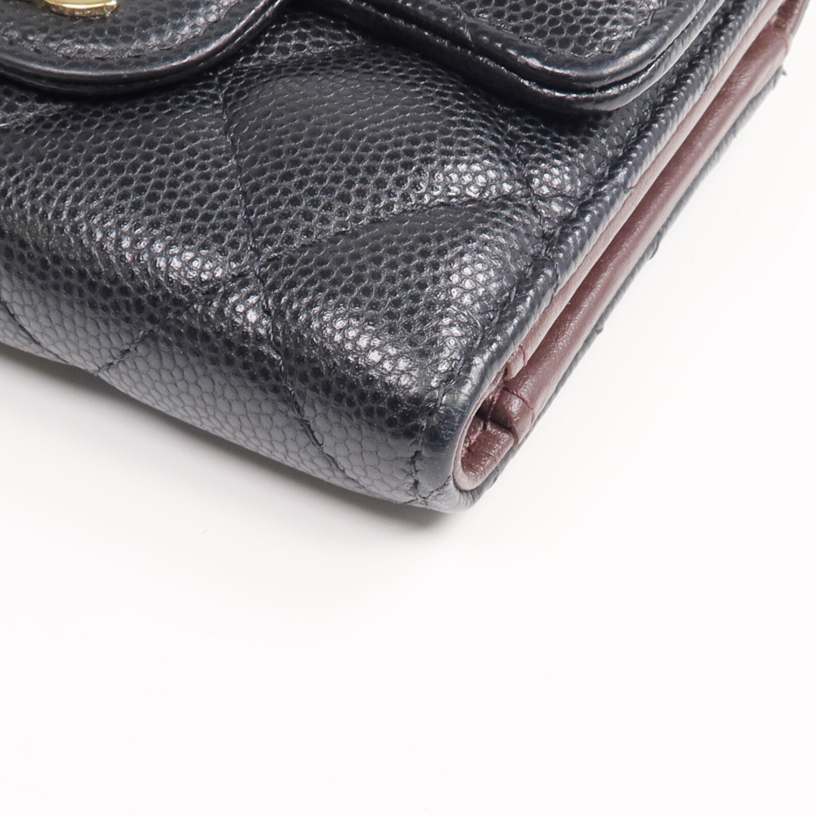 CHANEL 牛皮皮革Wallet金扣錢包