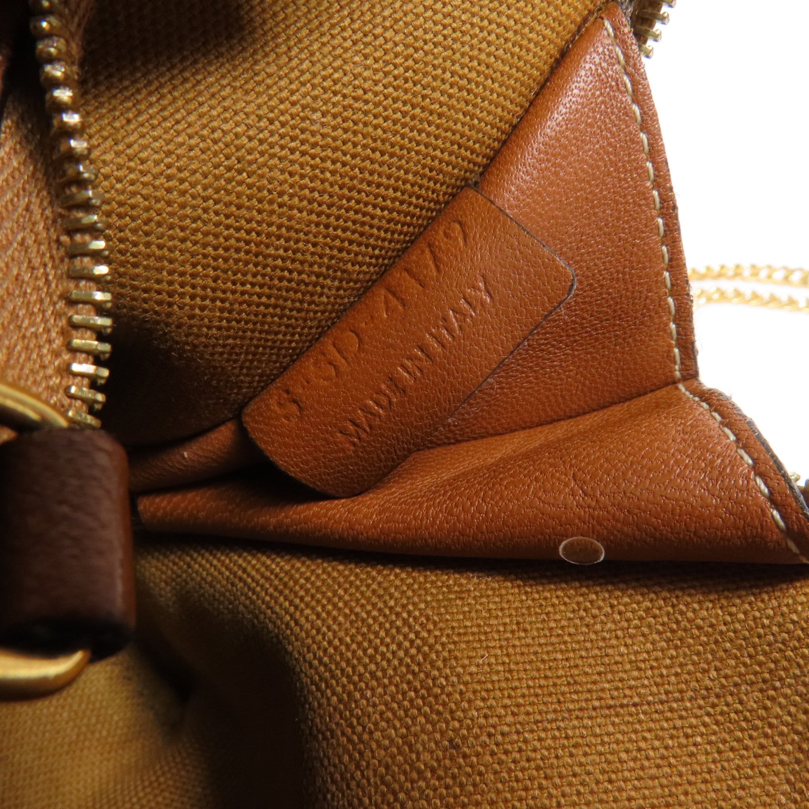 CELINE 塗層帆布Chain Shoulder金扣鏈帶肩背袋