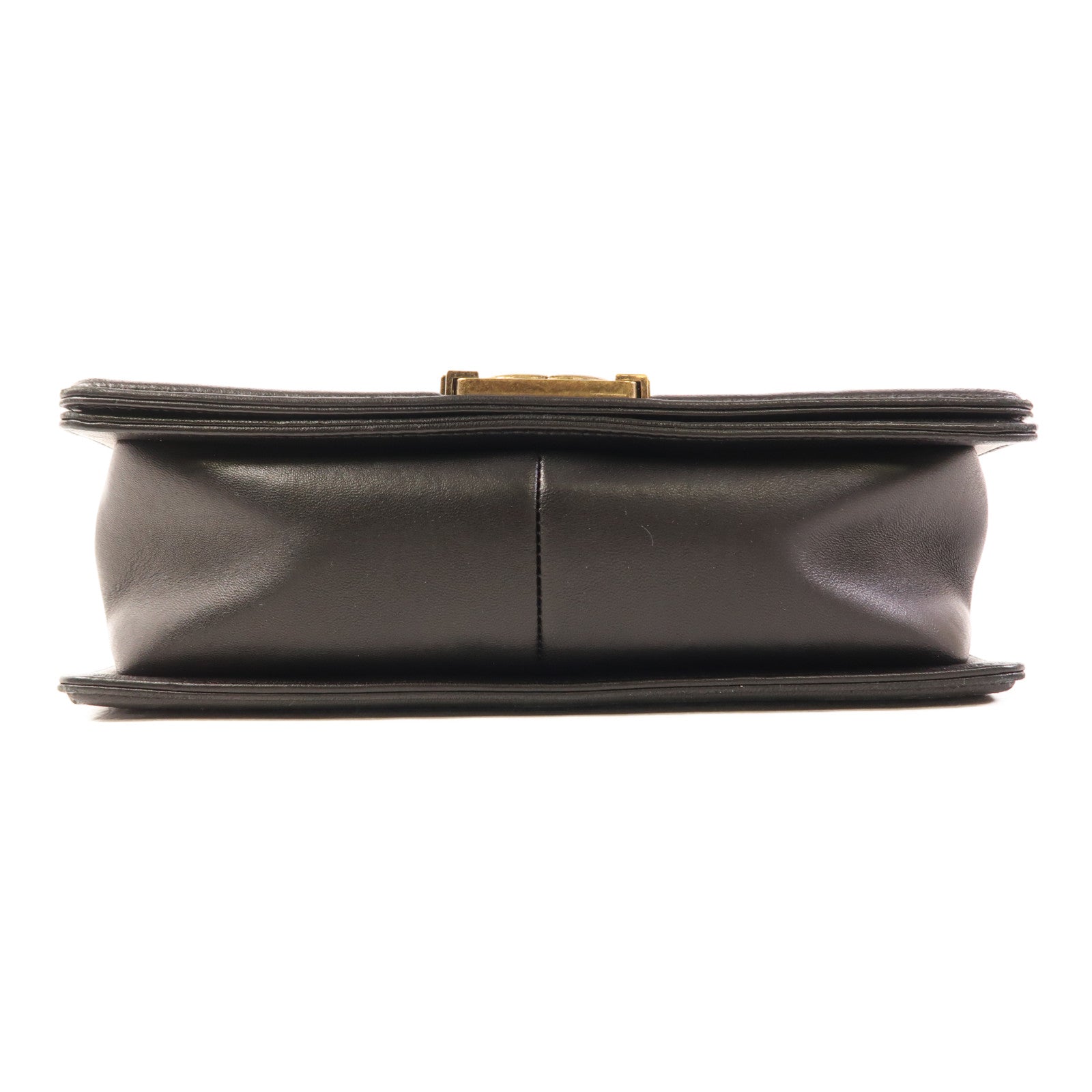 CHANEL CC GHW Boy 25 Chain Shoulder Bag Leather Black/Green