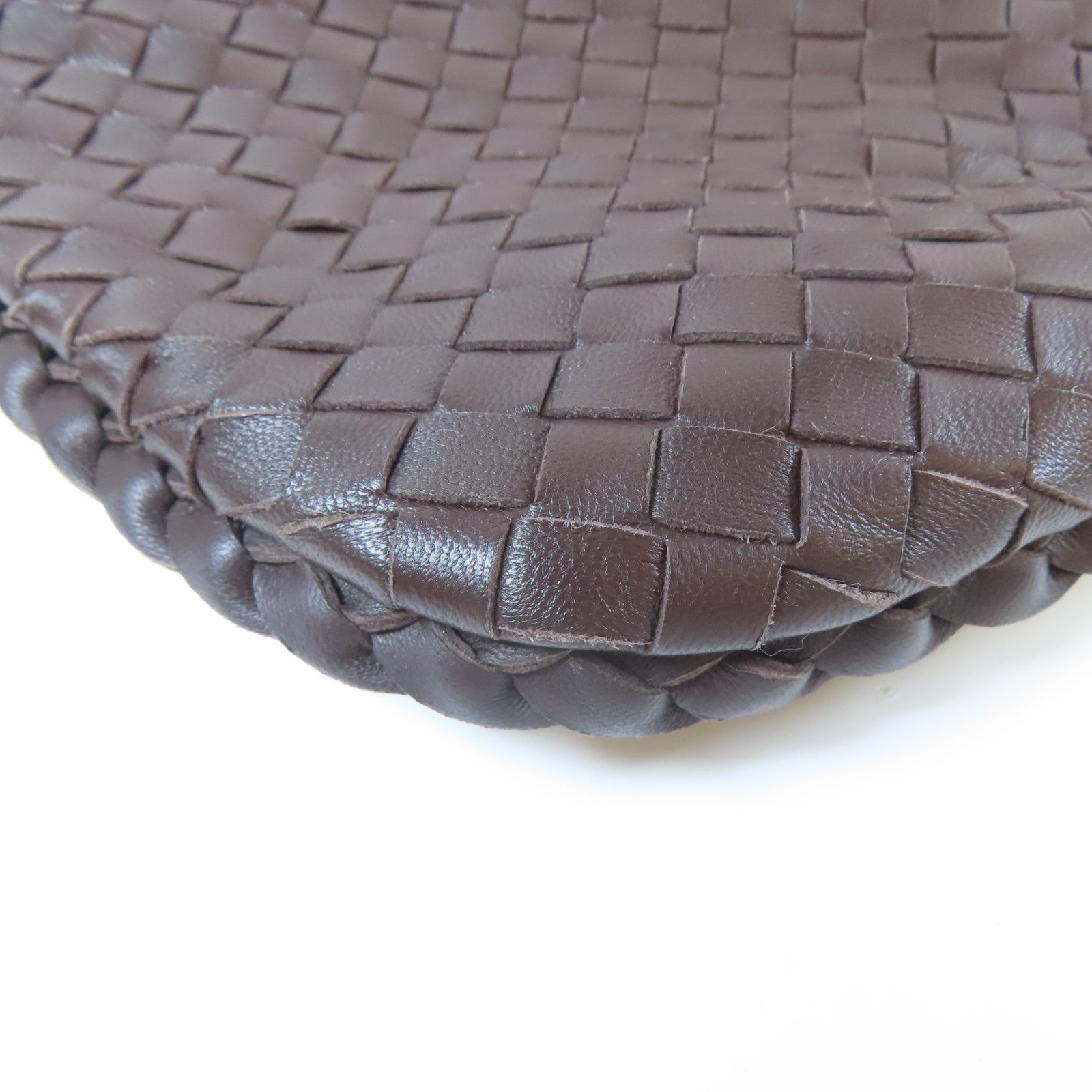 BOTTEGA VENETA 織紋皮革Shoulder Bag手挽袋啡色