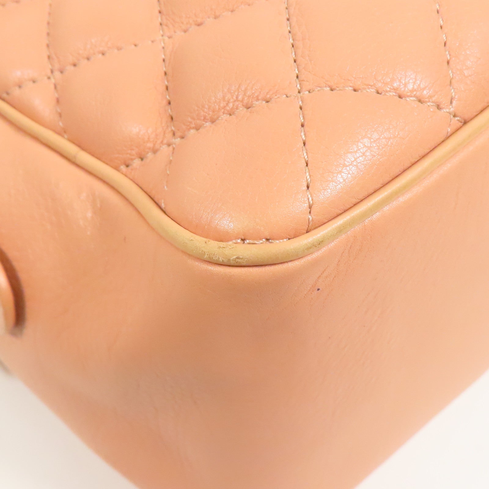 CHANEL 皮革Shoulder Bag金扣鏈帶手挽肩背兩用袋