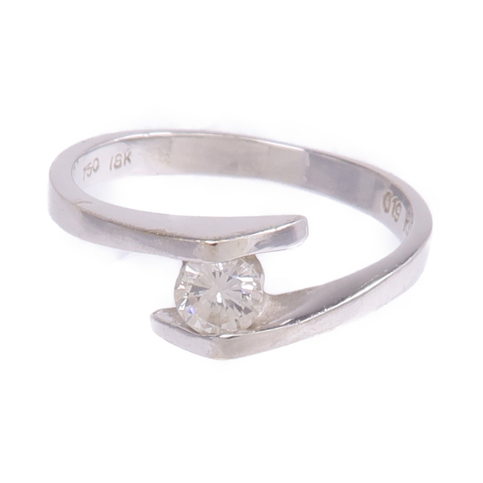 JEWELRY 【激減優惠】18K白金Diamond Ring鑽石戒指US#5